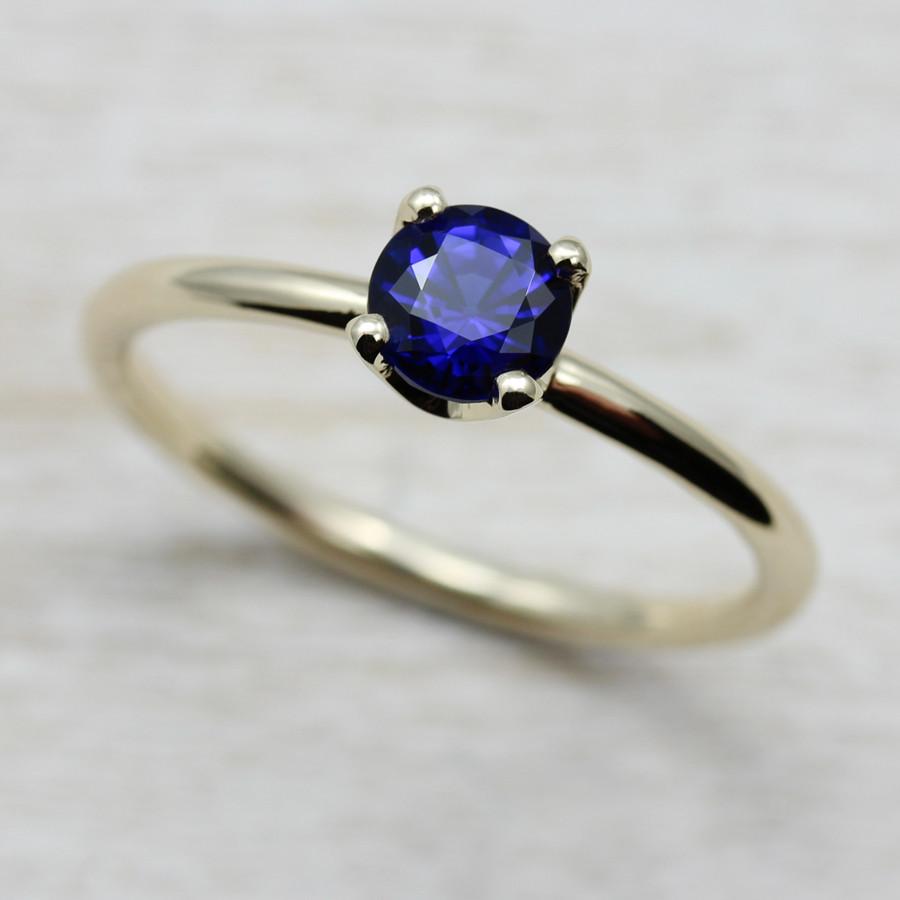 . Lab-grown Blue Sapphire