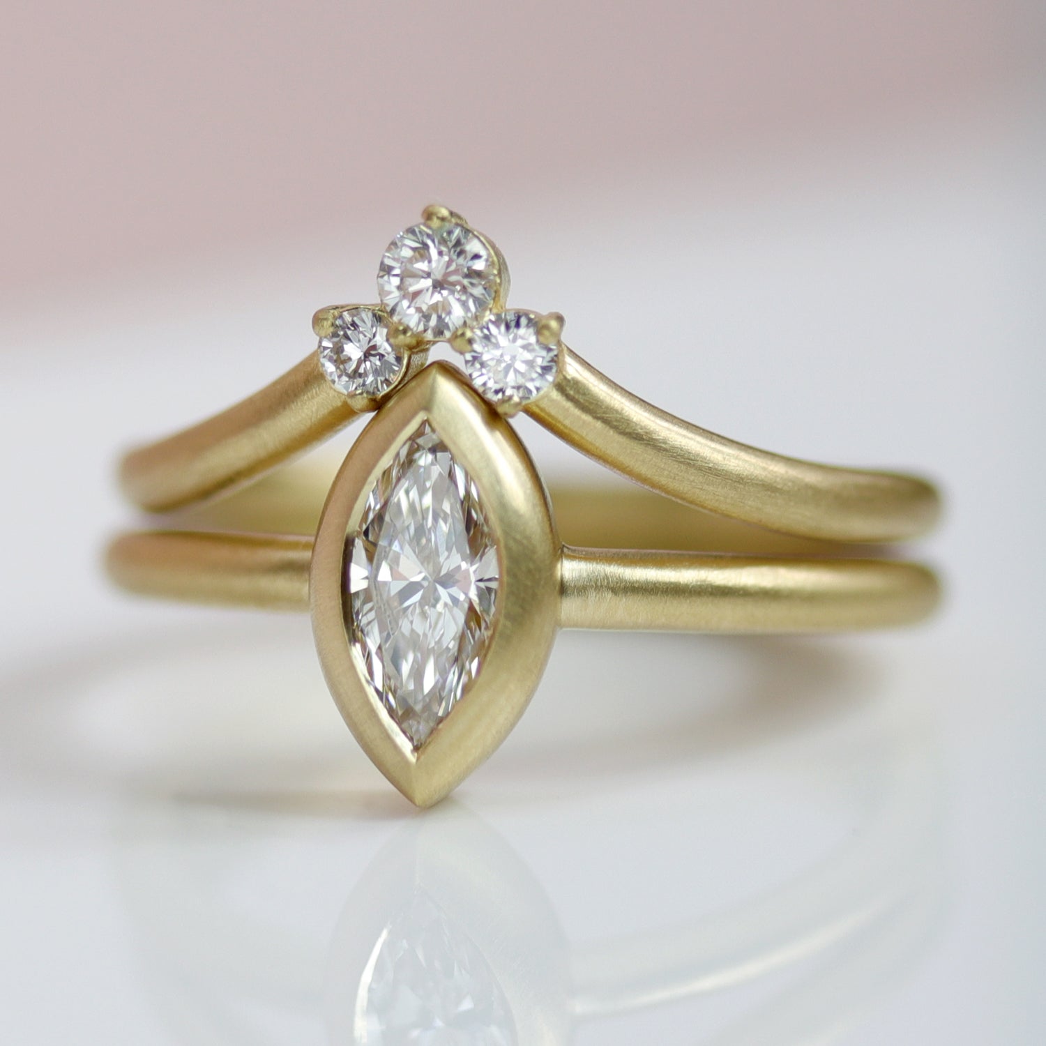 Marquise Diamond Bezel Engagement Ring