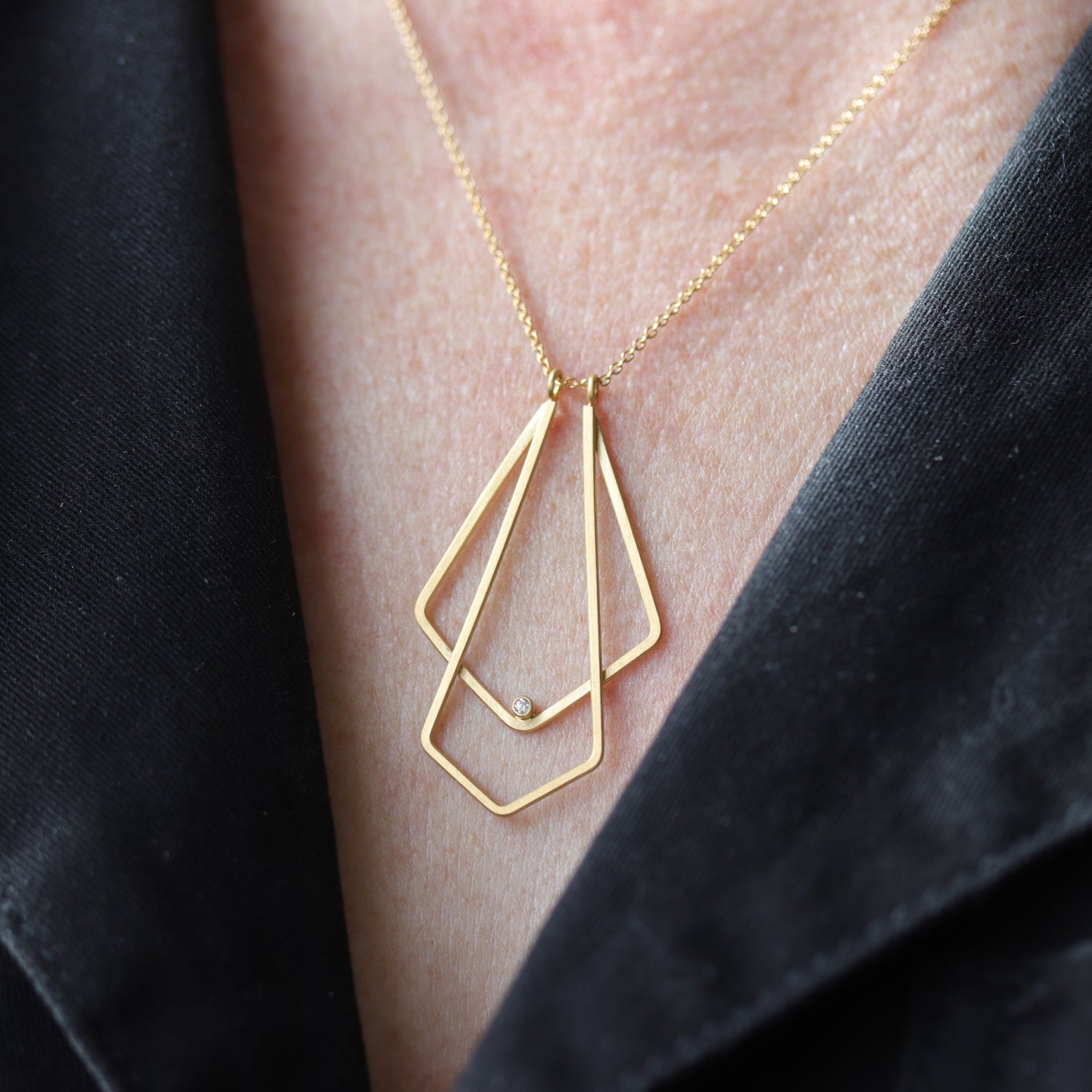 Diamond Double Deco Magic Ring Holder Necklace®