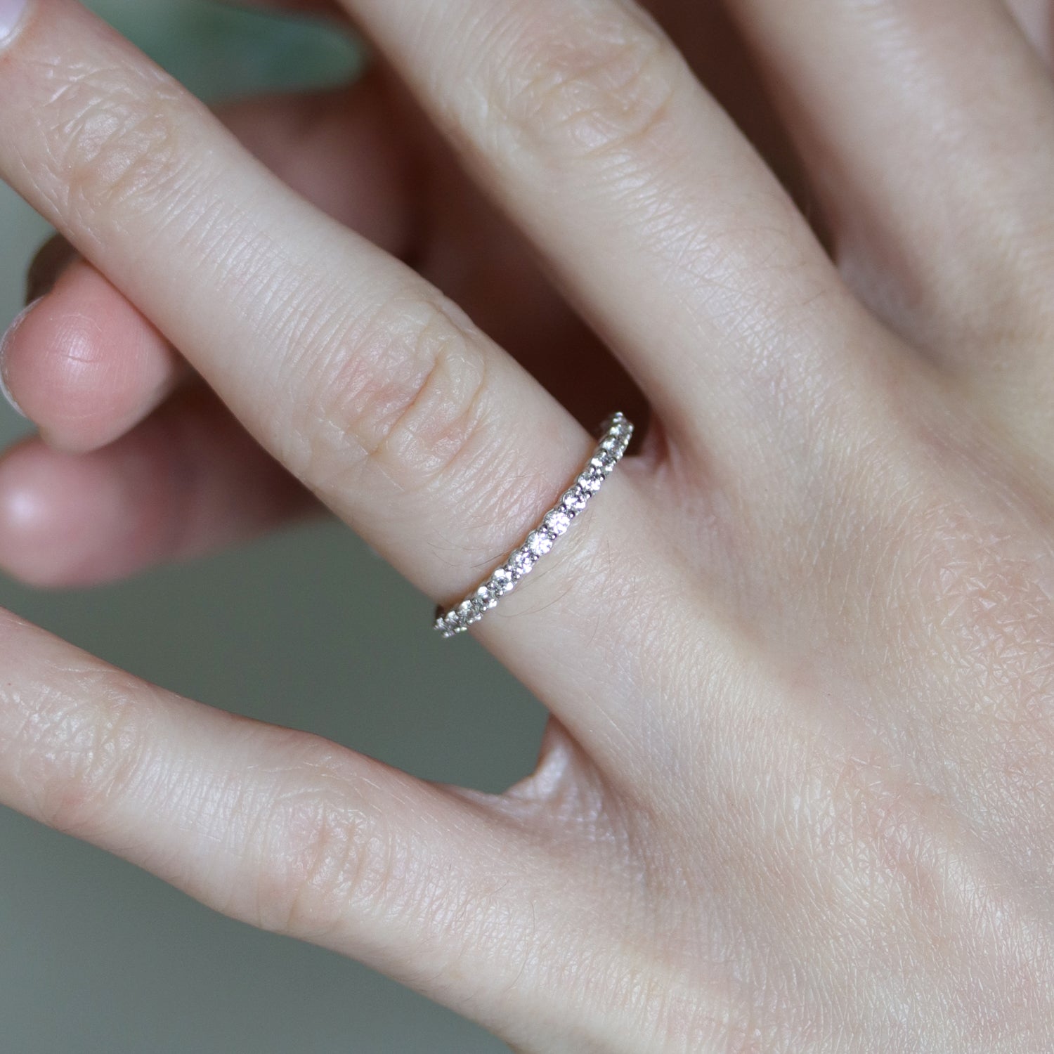 Scalloped Half Eternity Band