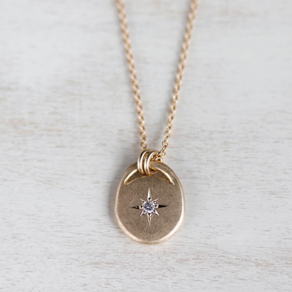 Diamond Star Pendant, Necklace - Aide-mémoire Jewelry