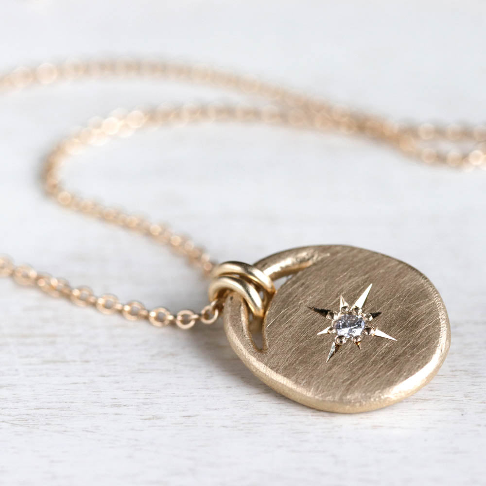 Diamond Star Pendant, Necklace - Aide-mémoire Jewelry