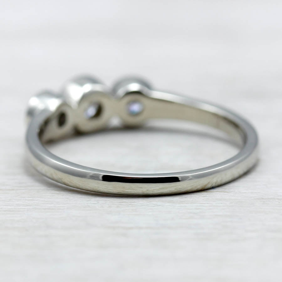 Bezel-set Three Stone Ring