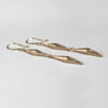Double Sculpted Pod Diamond Dangle Earrings, Earrings - Aide-mémoire Jewelry