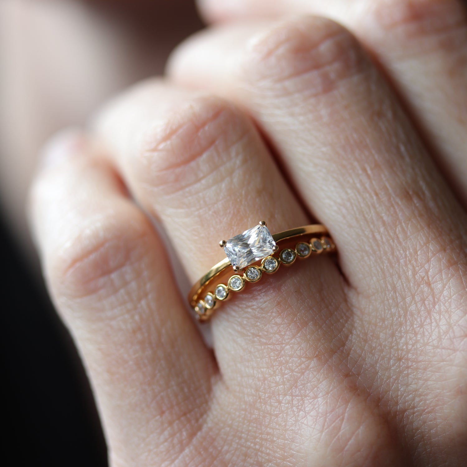 Bezel Set Half Eternity-Style Band - Ethical, Eco-friendly Jewelry