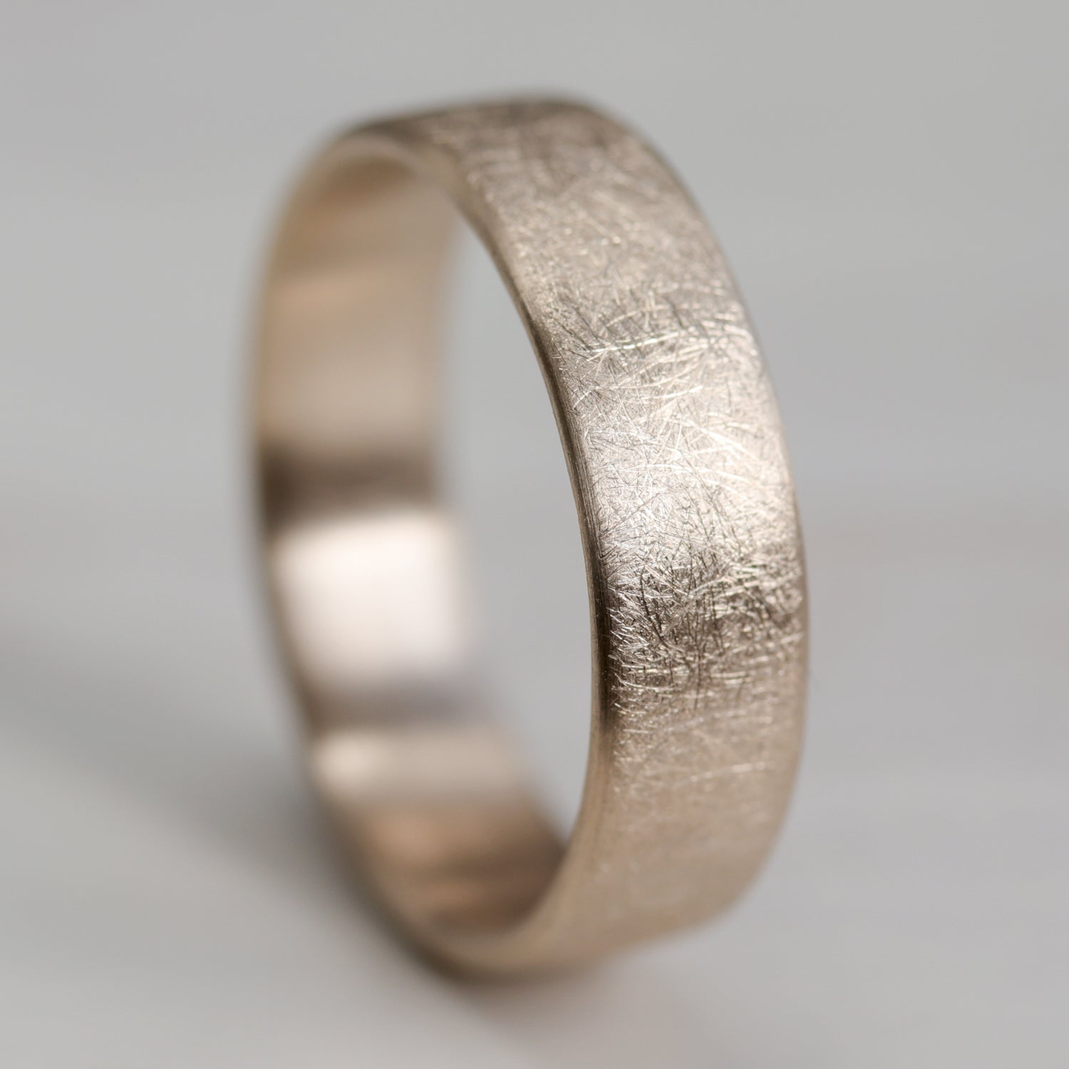 Wide Europa Moon Texture Edgeless Flat Band