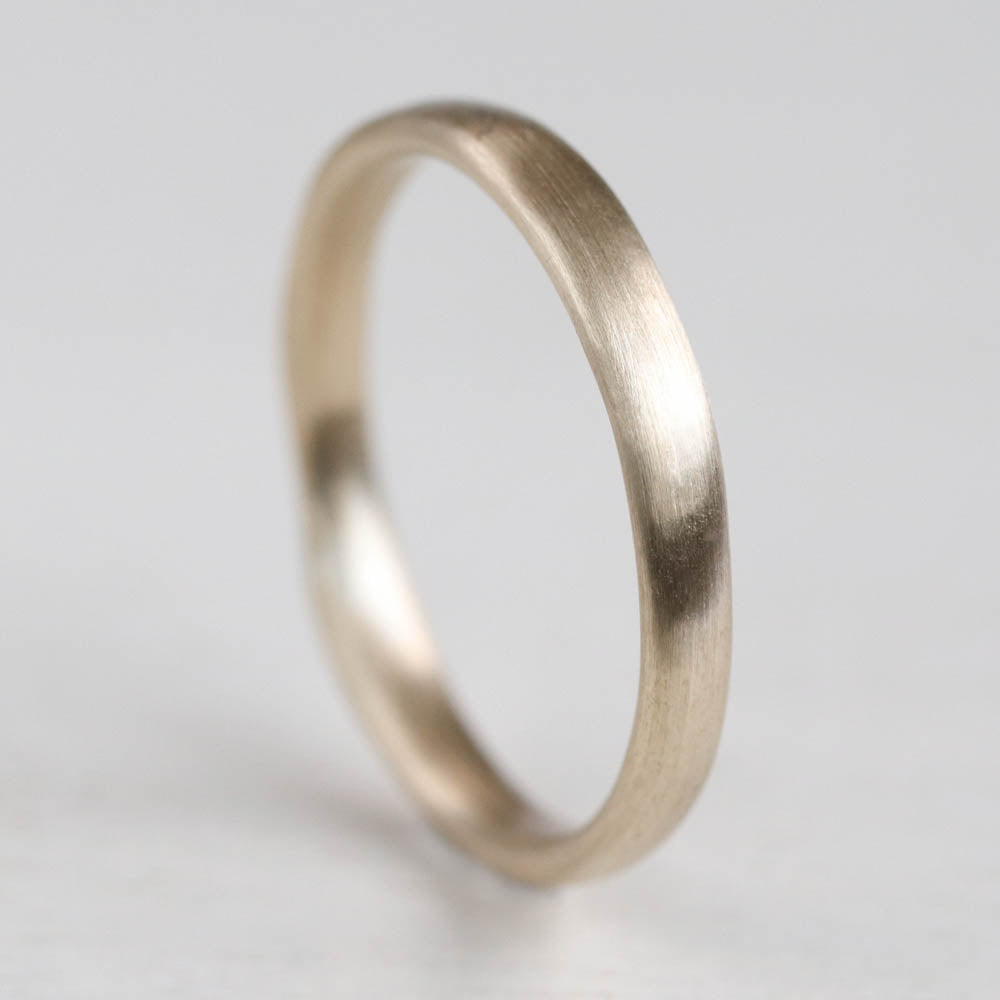 Flat Sculpted Stacking Ring >7.25, Wedding Band - Aide-mémoire Jewelry