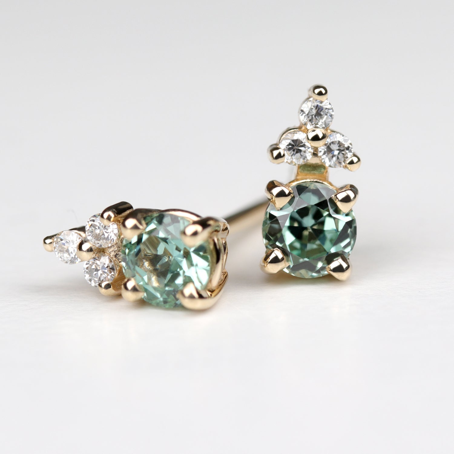 Prong-set Cluster Stud Earrings