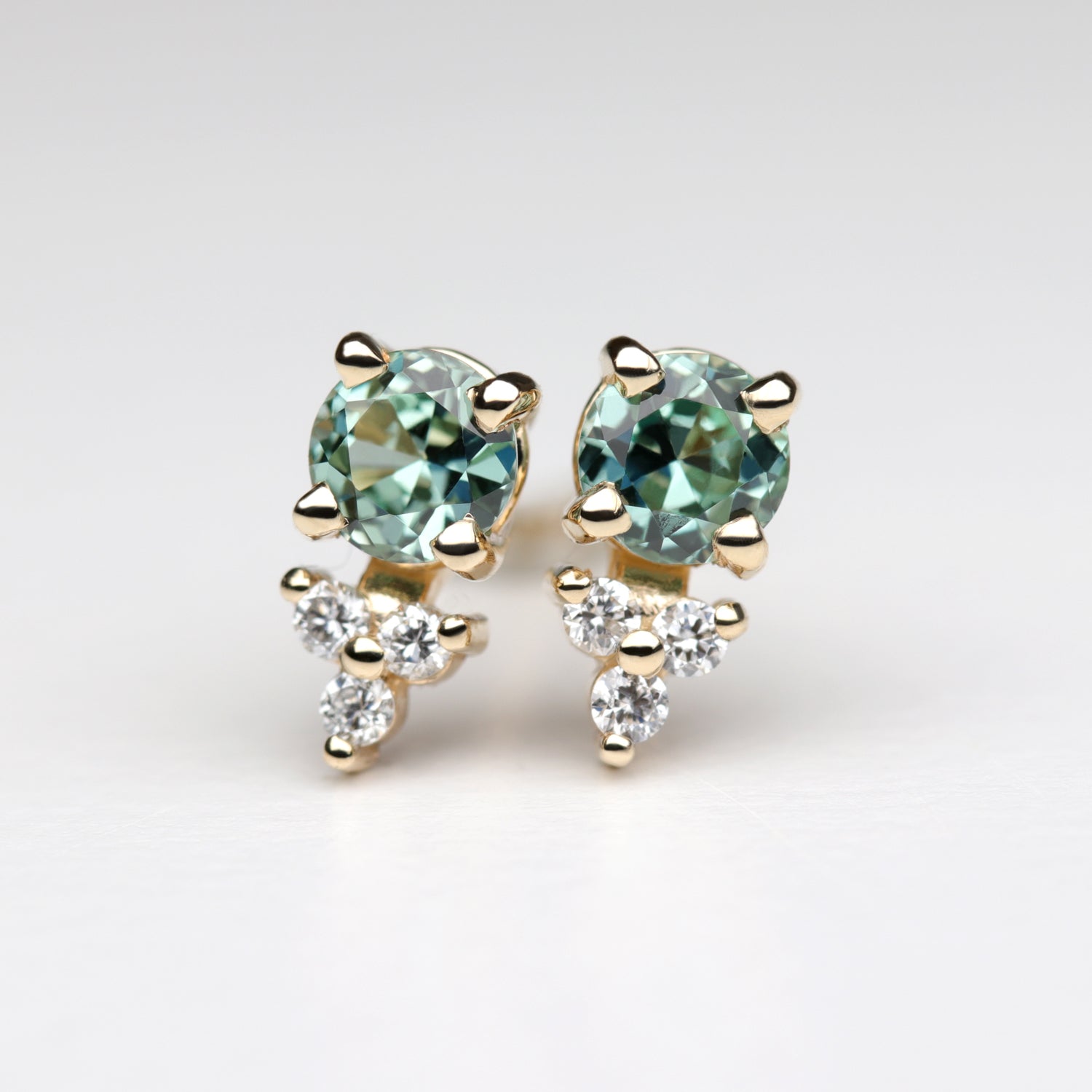 Prong-set Cluster Stud Earrings