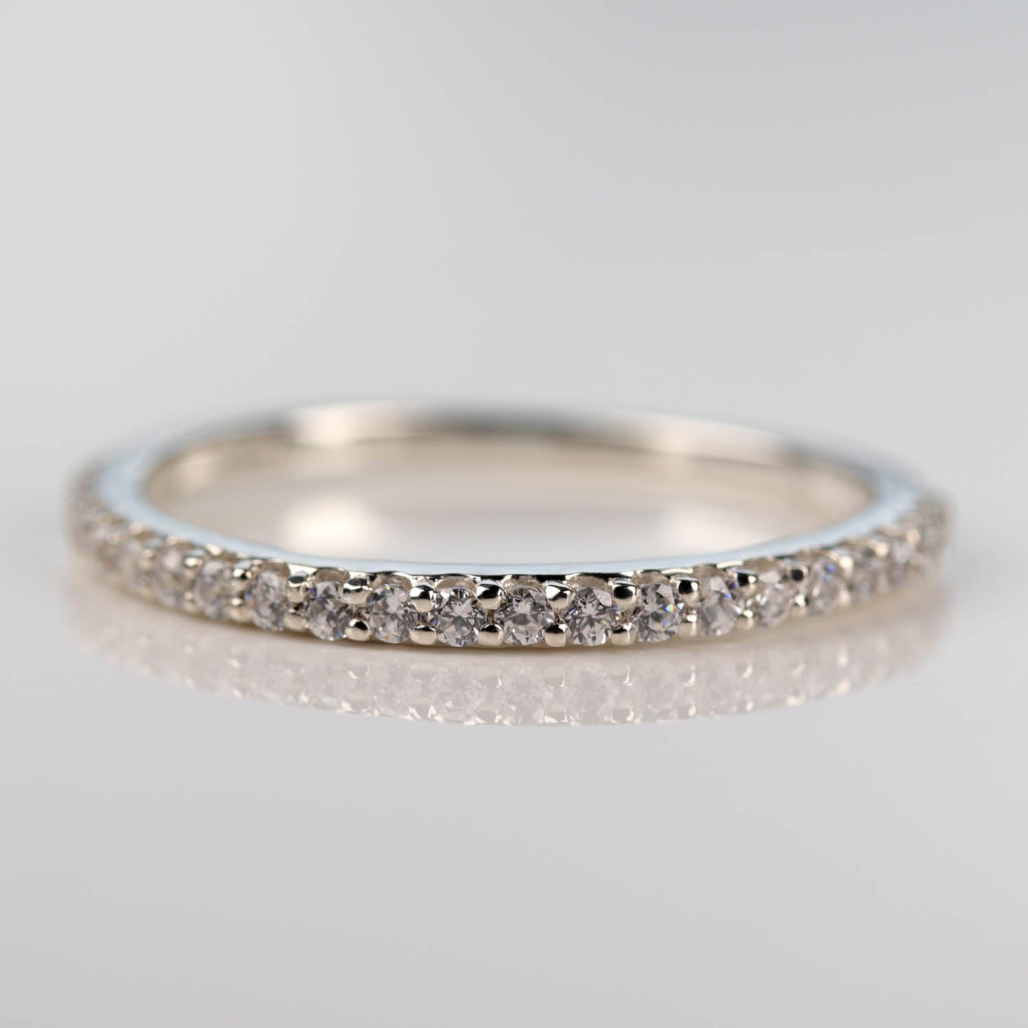 Flat Side Half Eternity Band