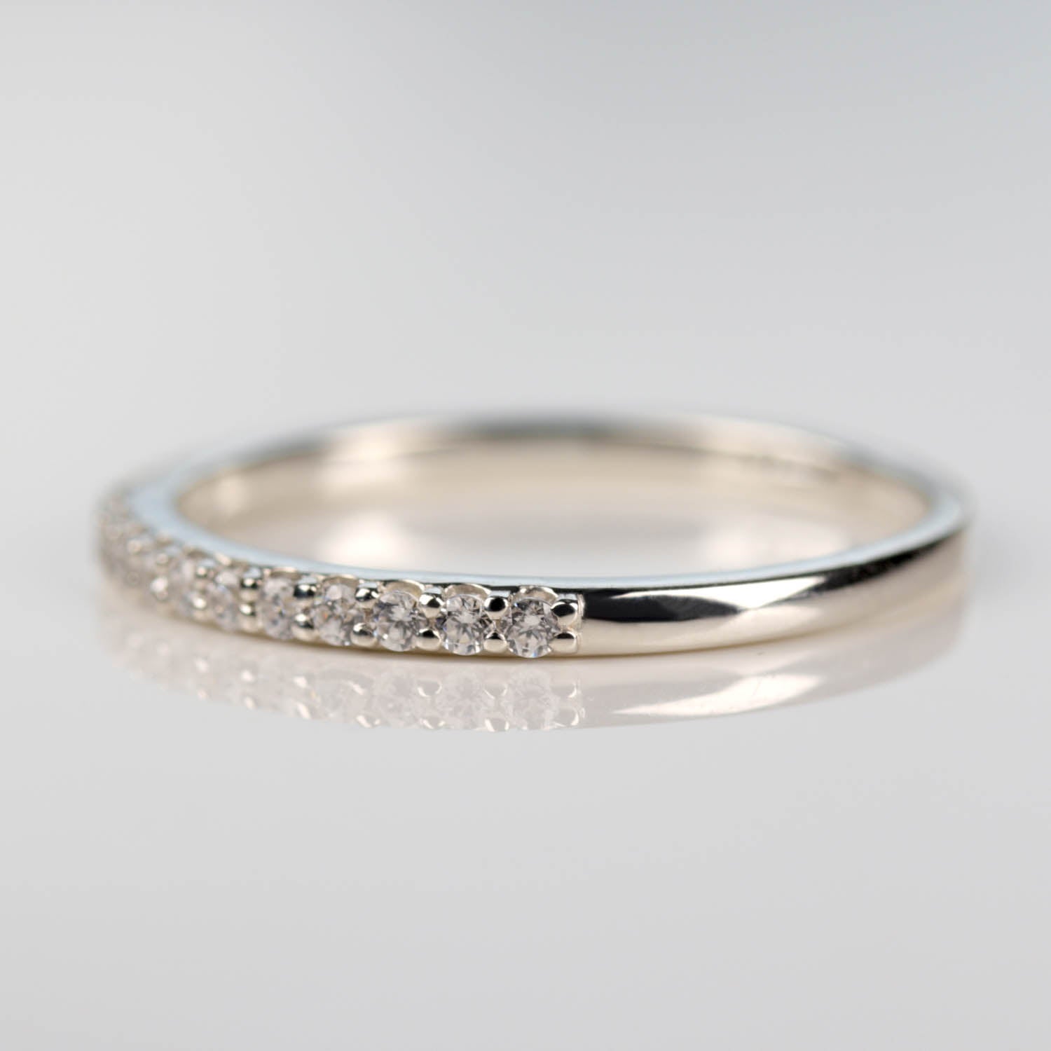 Flat Side Half Eternity Band
