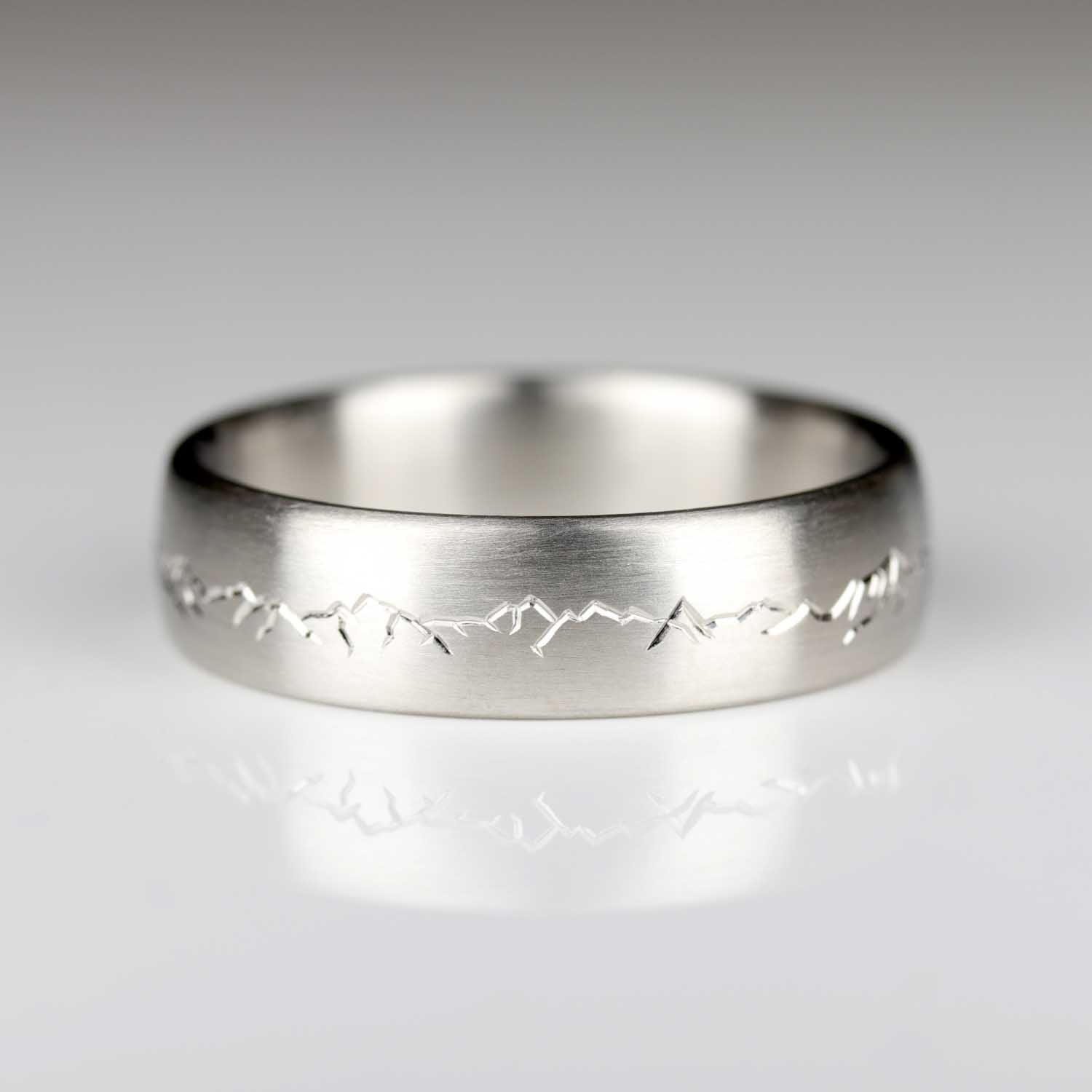 Hand-engraved Olympic Mountain Range