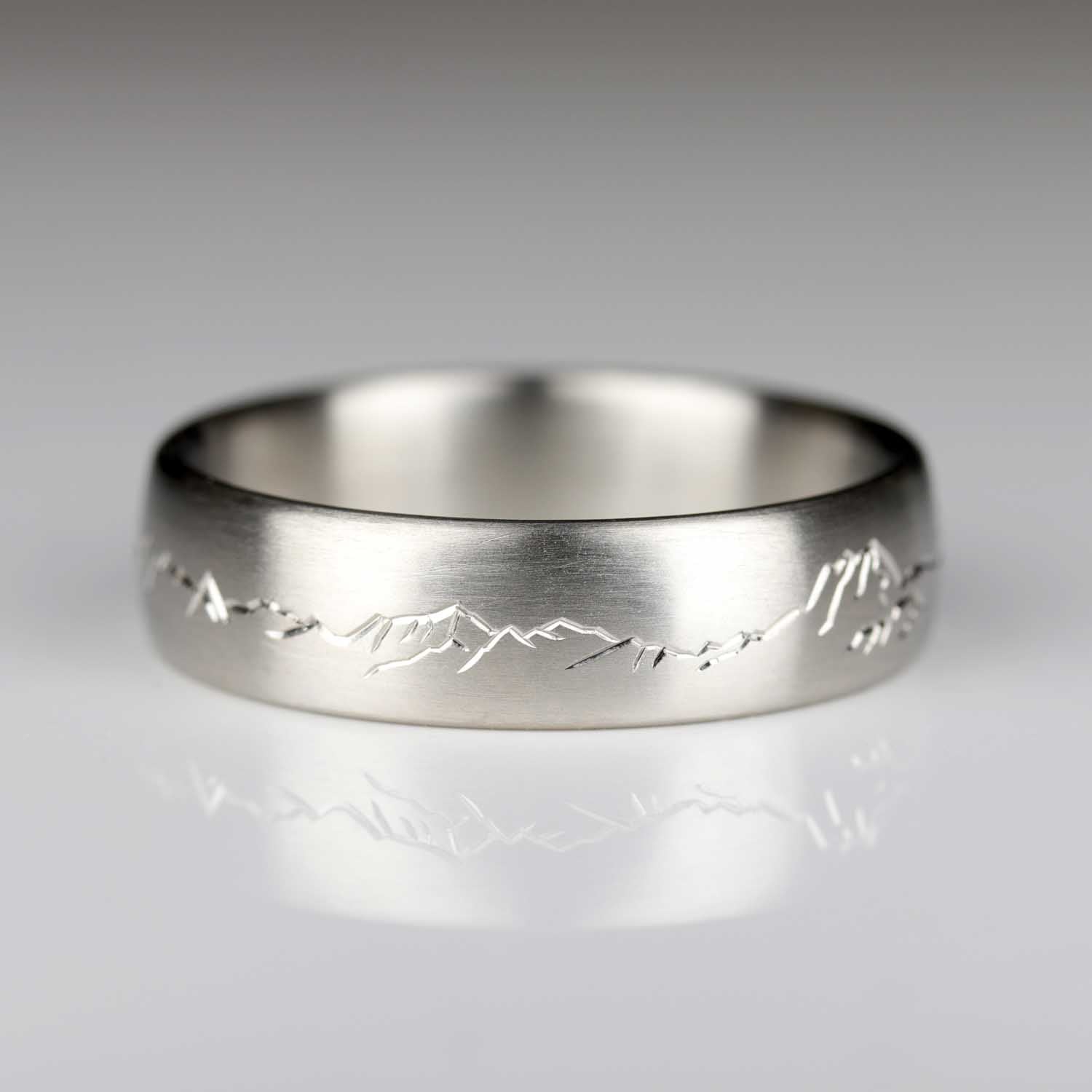 Hand-engraved Olympic Mountain Range