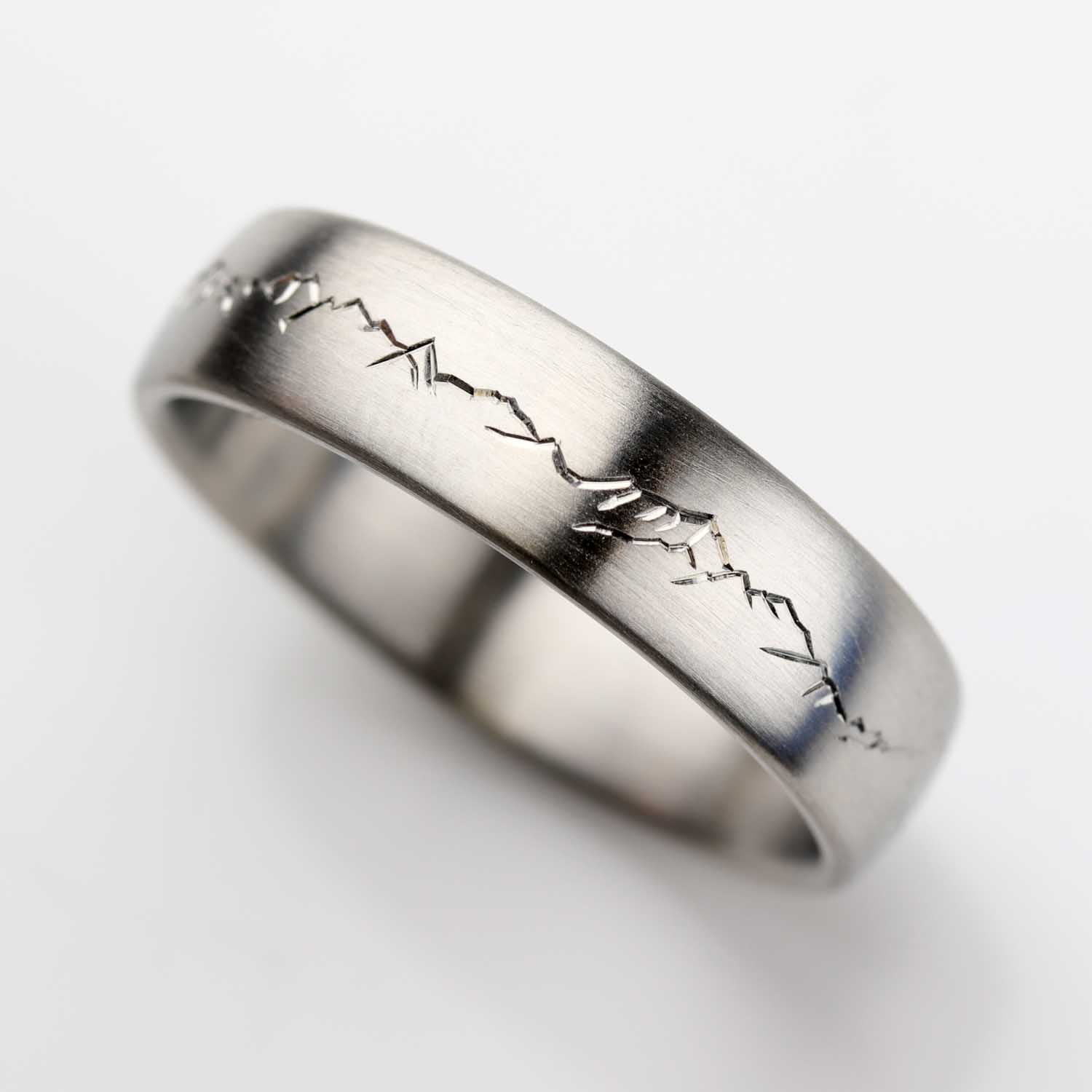 Hand-engraved Olympic Mountain Range