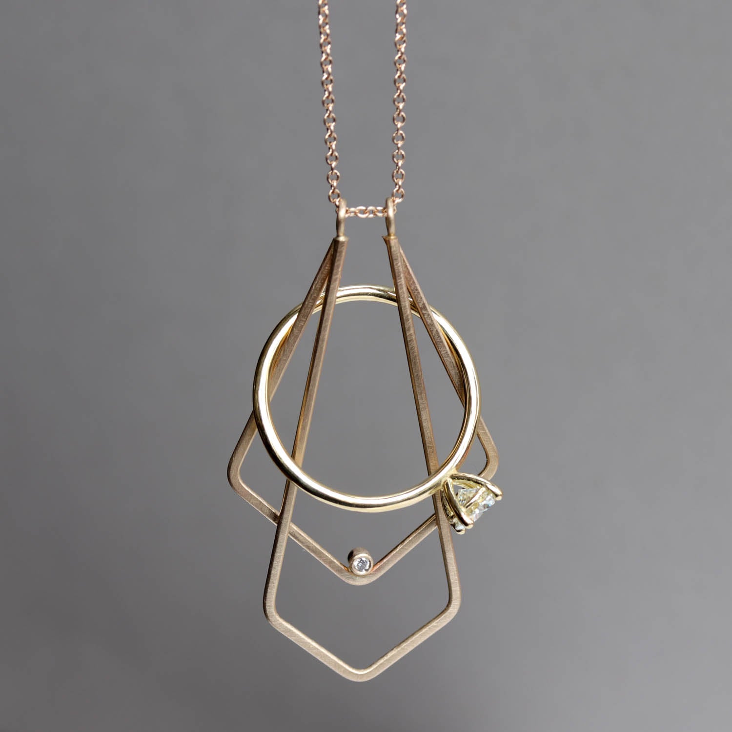 Diamond Double Deco Magic Ring Holder Necklace®