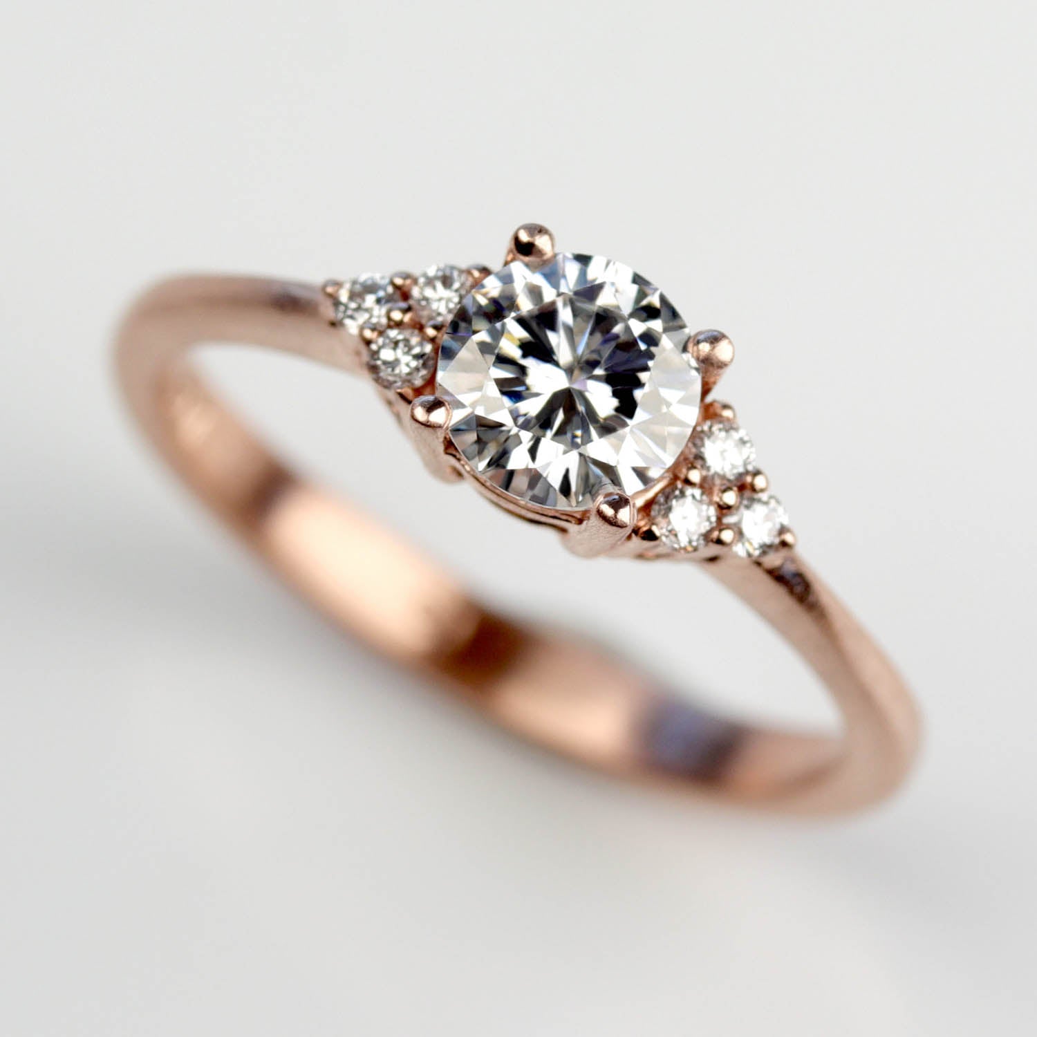 Seven Stone Basket Cluster Engagement Ring, 3C Designs, Cluster Ring - Aide-memoire Jewelry