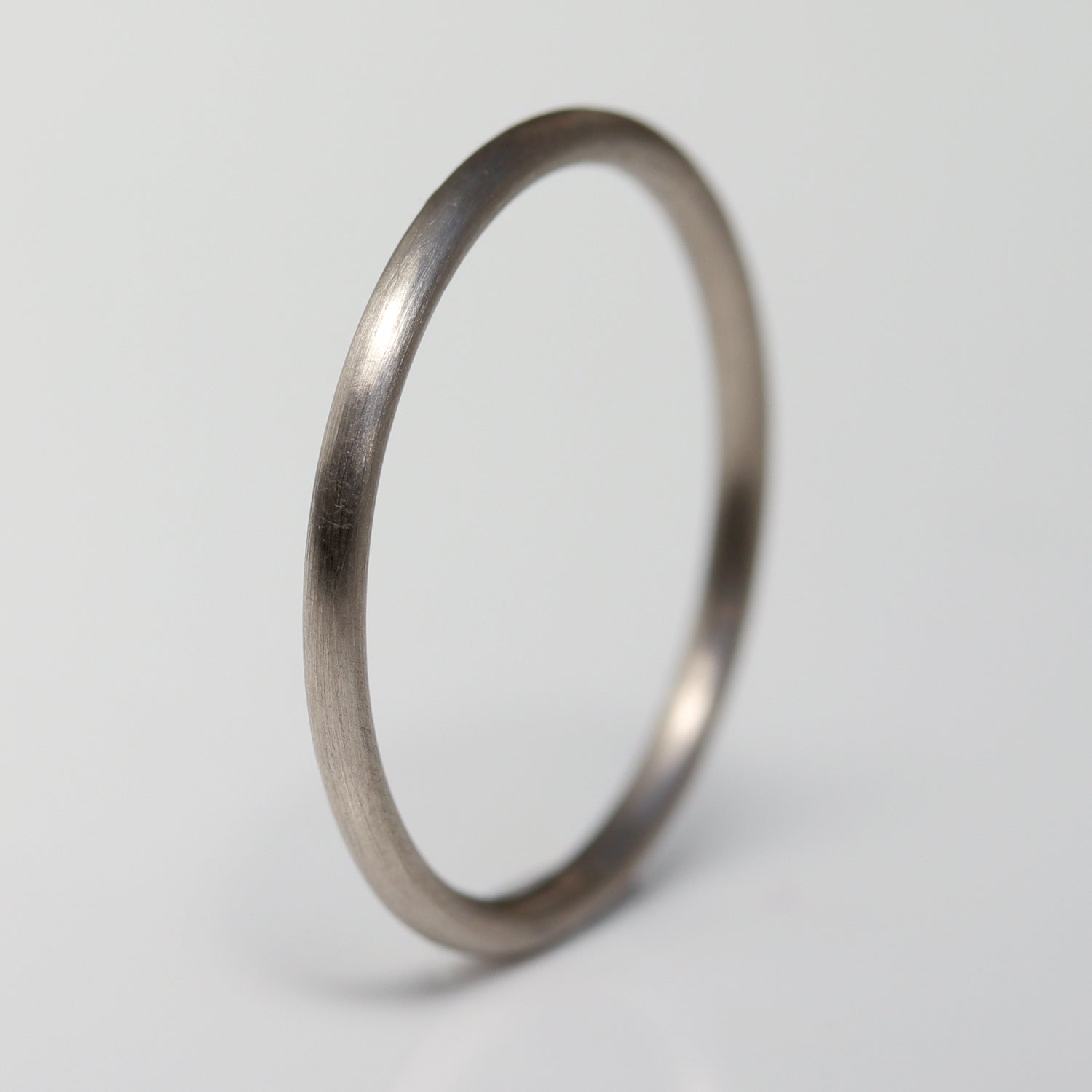 1.3mm Palladium White Gold Round Ring