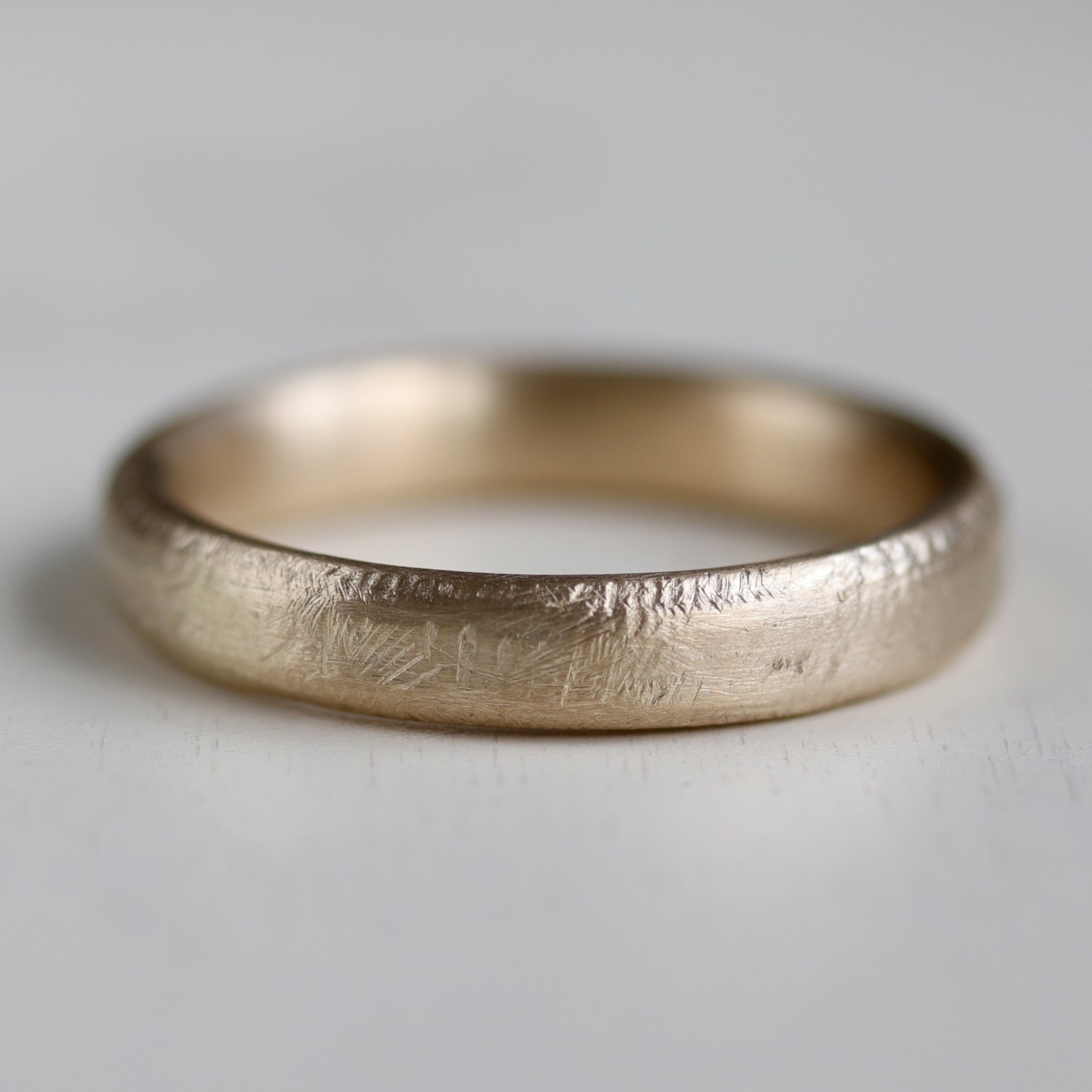 4mm Hand-Hewn Band 10k Yellow Gold