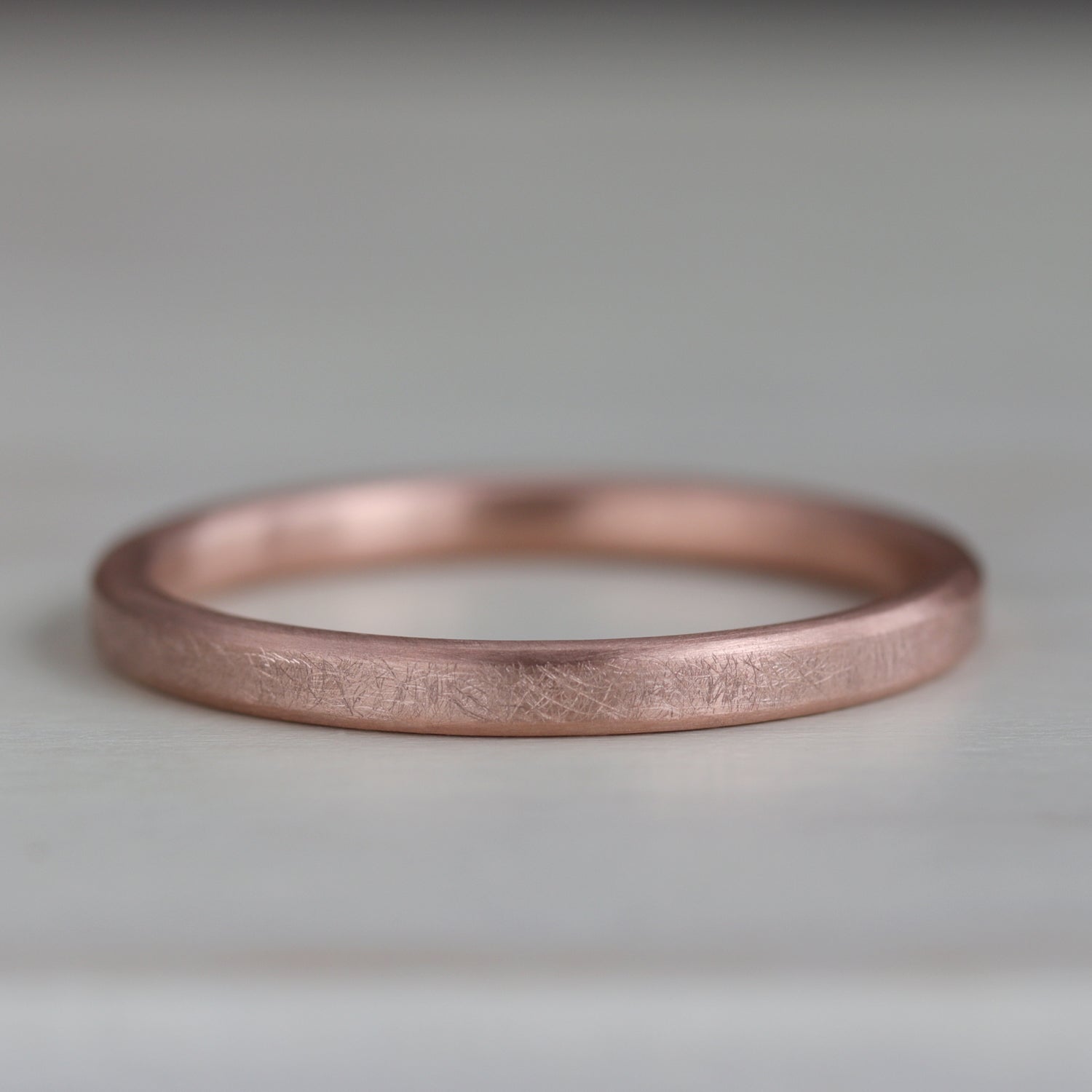 Narrow Europa Moon Texture Edgeless Flat Band •