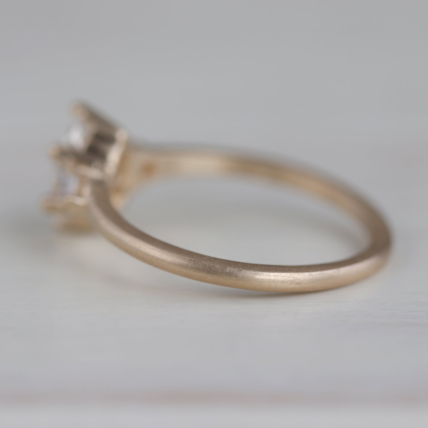 7x5mm Prong-set Oval Three Stone Ring