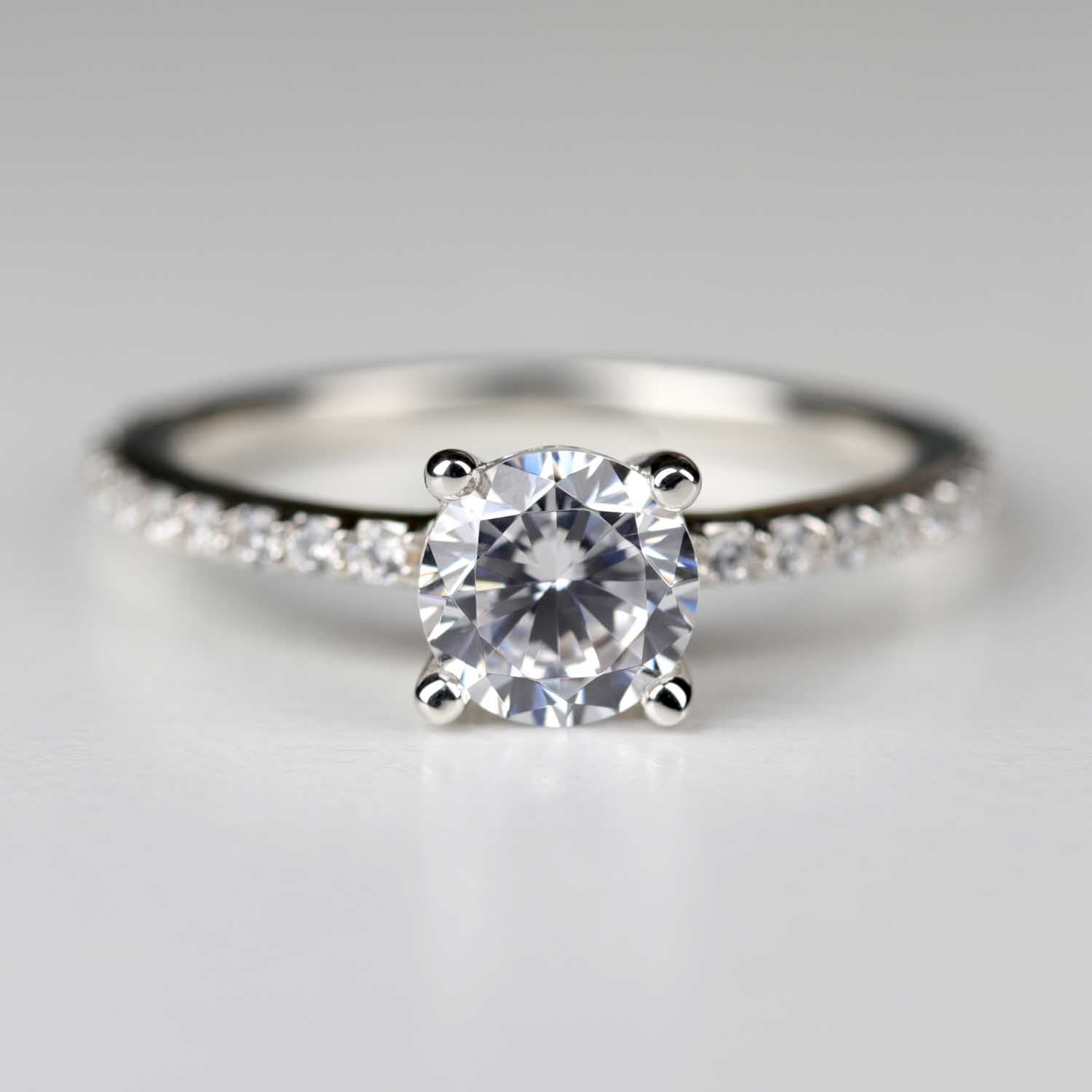 Pavé Basket Stand-in Proposal Engagement Ring