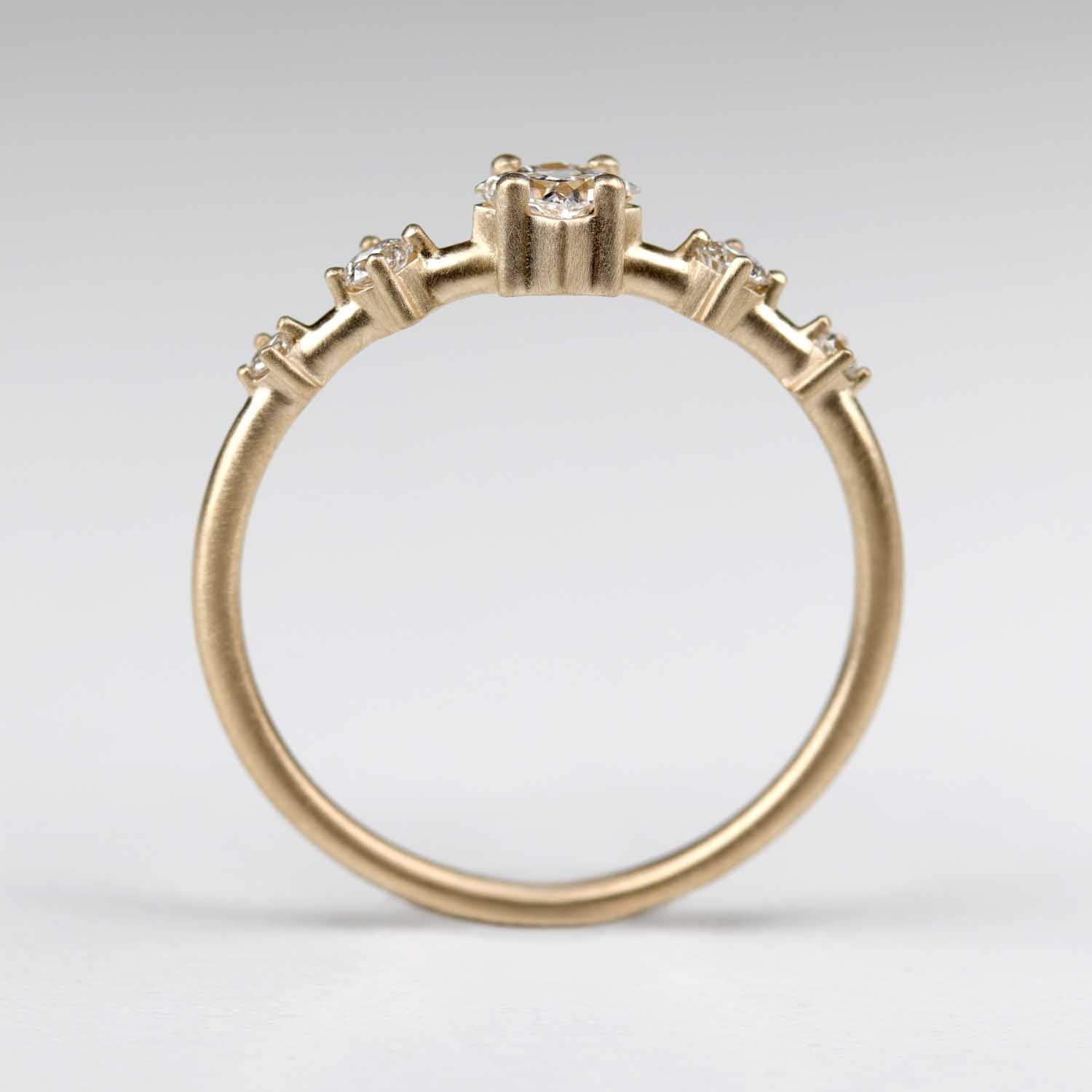 Princess Cut Station Ring •