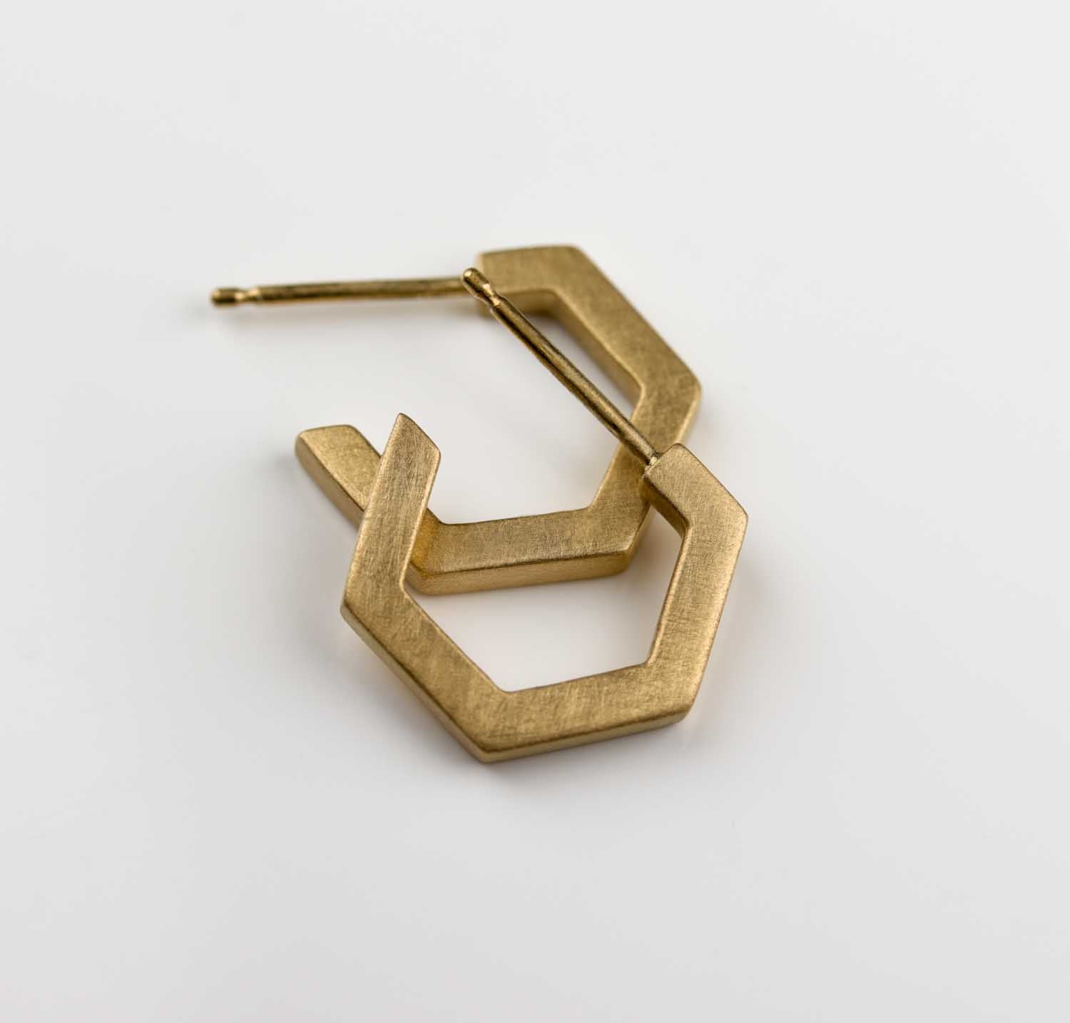 . Geometric Hexagon Hoop Earrings