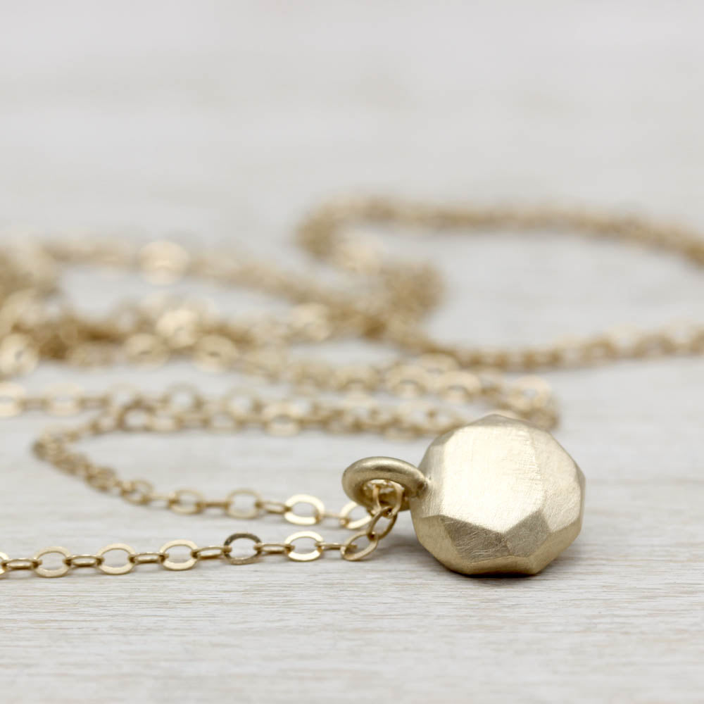 Round Faceted Pendant, Necklace - Aide-mémoire Jewelry