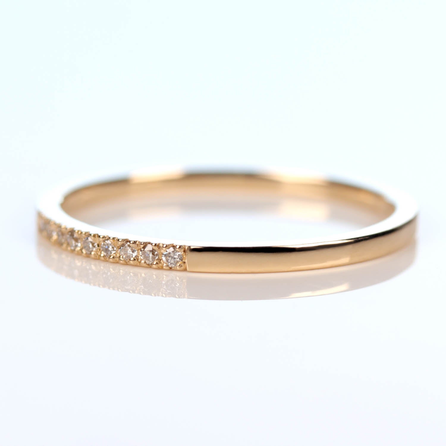 Nine Stone Diamond Stacking Ring •