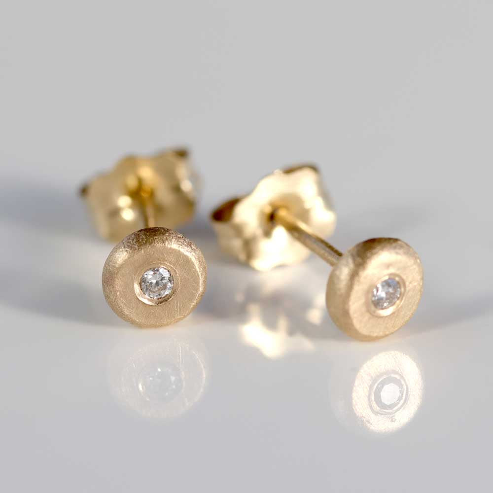 Small Pebble Stud Earrings