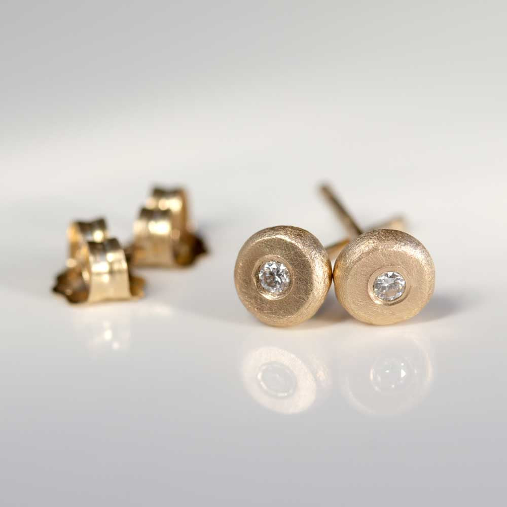 Small Pebble Stud Earrings