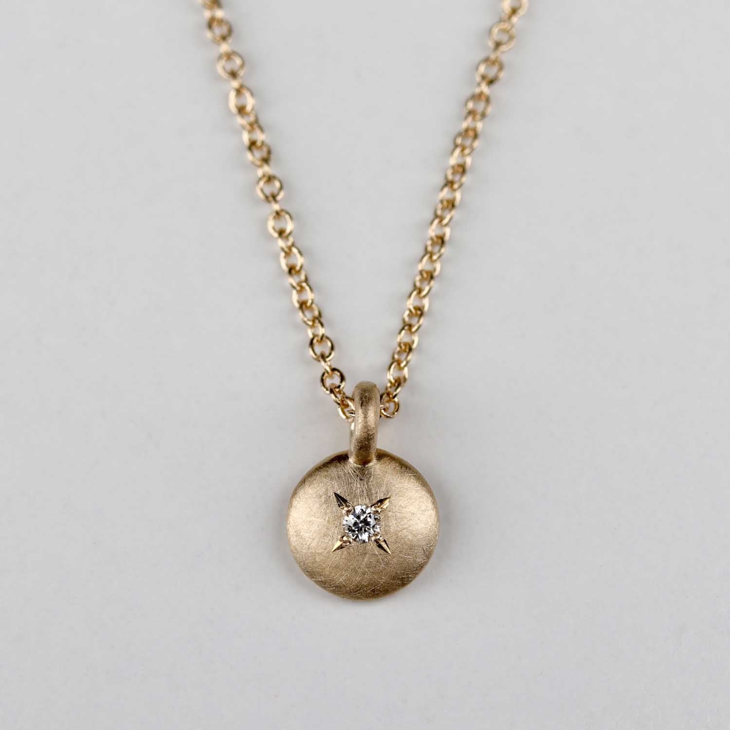 Small Smooth Bead-Set Pendant