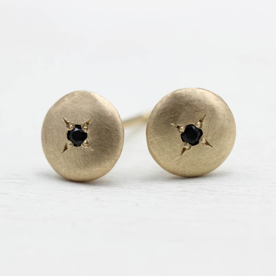 Small Smooth Bead Set Stud Earrings, Women's Gold Jewelry, Recycled Metal, Ethical & Eco-friendly Jewelry - Aide-mémoire Jewelry