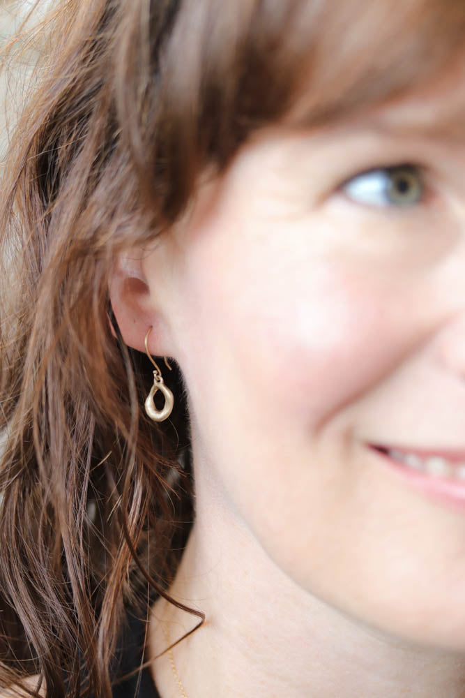 Small Torus Dangle Earrings, Earrings, Demi-fine Jewelry - Aide-mémoire Jewelry