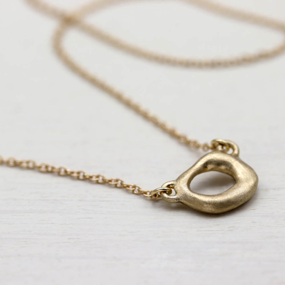 Small Torus Pendant Necklace, Necklace, Demi-fine Jewelry - Aide-mémoire Jewelry