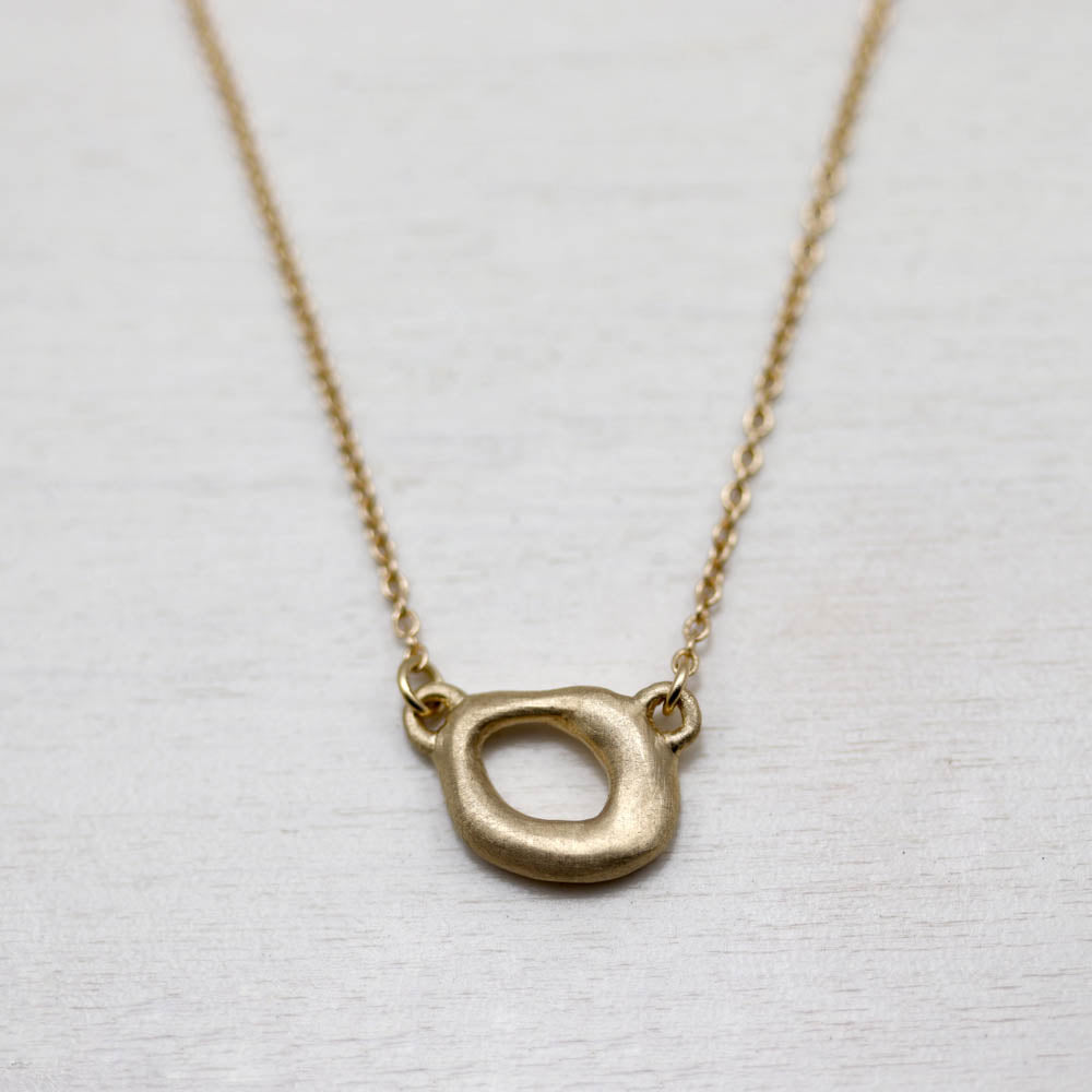 Small Torus Pendant Necklace, Necklace, Demi-fine Jewelry - Aide-mémoire Jewelry
