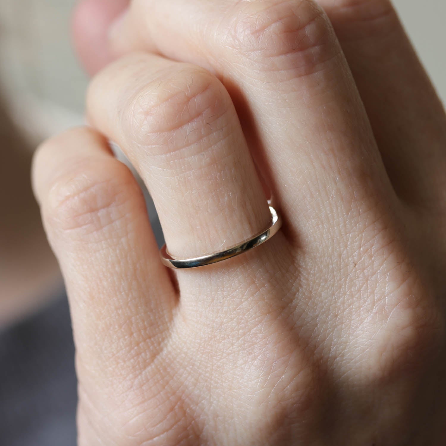 Smooth Square Band Ring •