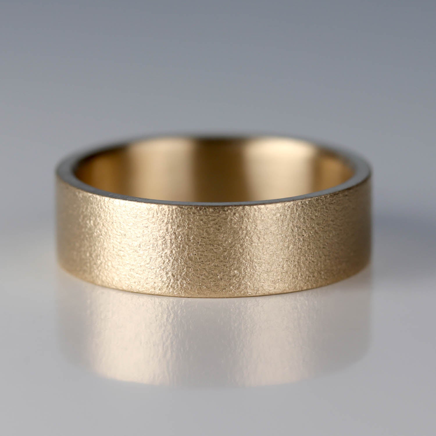 Stardust Texture Wide & Comfort-fit Flat Band Ring