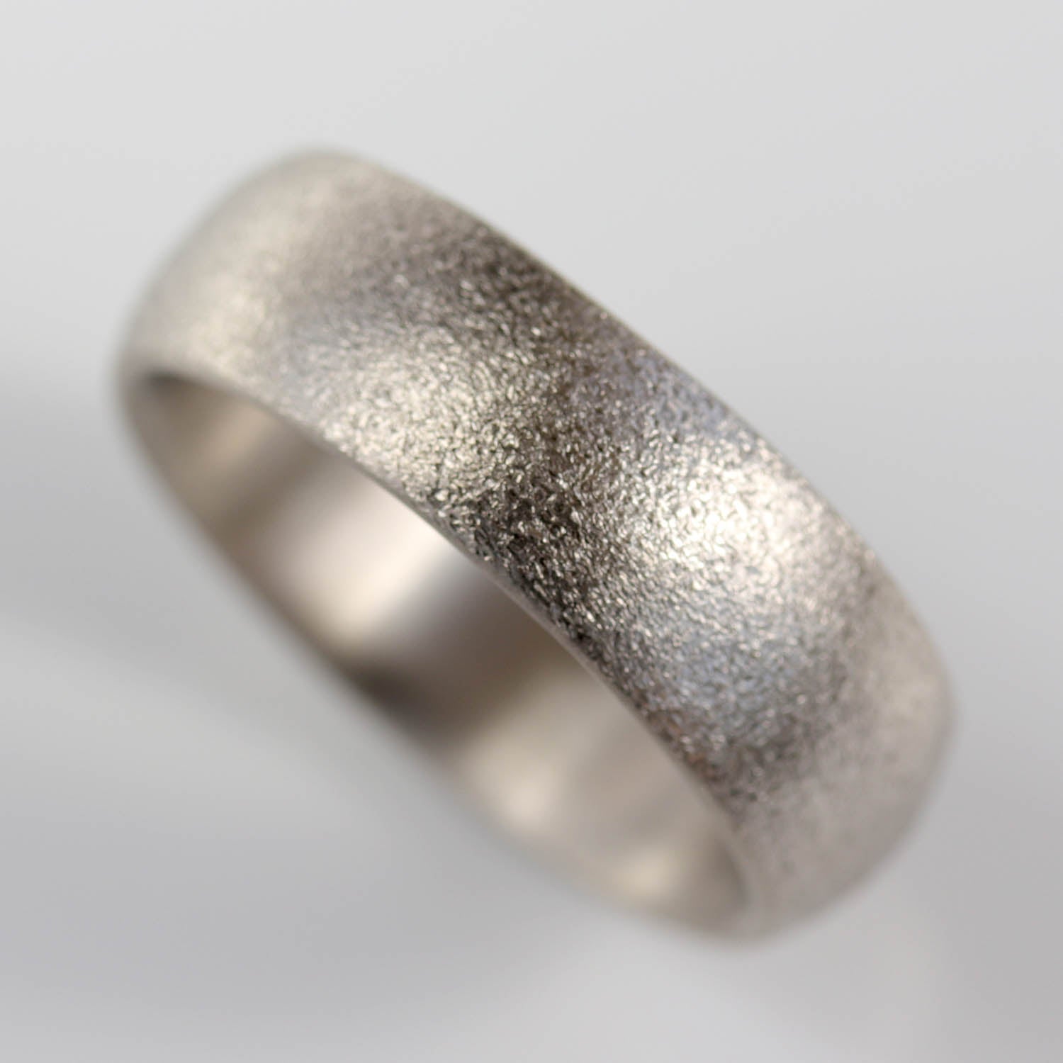 Stardust Texture Wide & Comfort-fit Classic Band Ring •