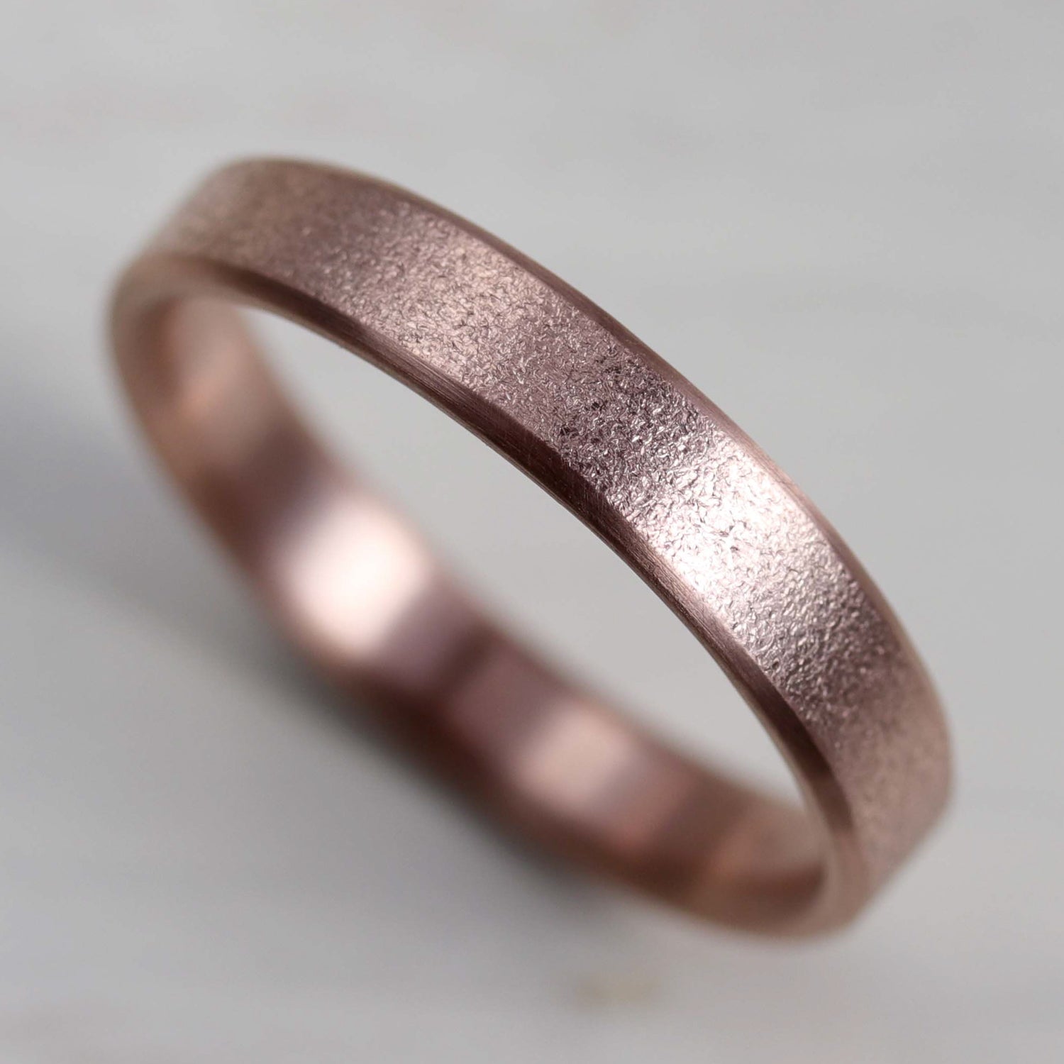 Wide Stardust Texture Edgeless Flat Comfort-fit Band