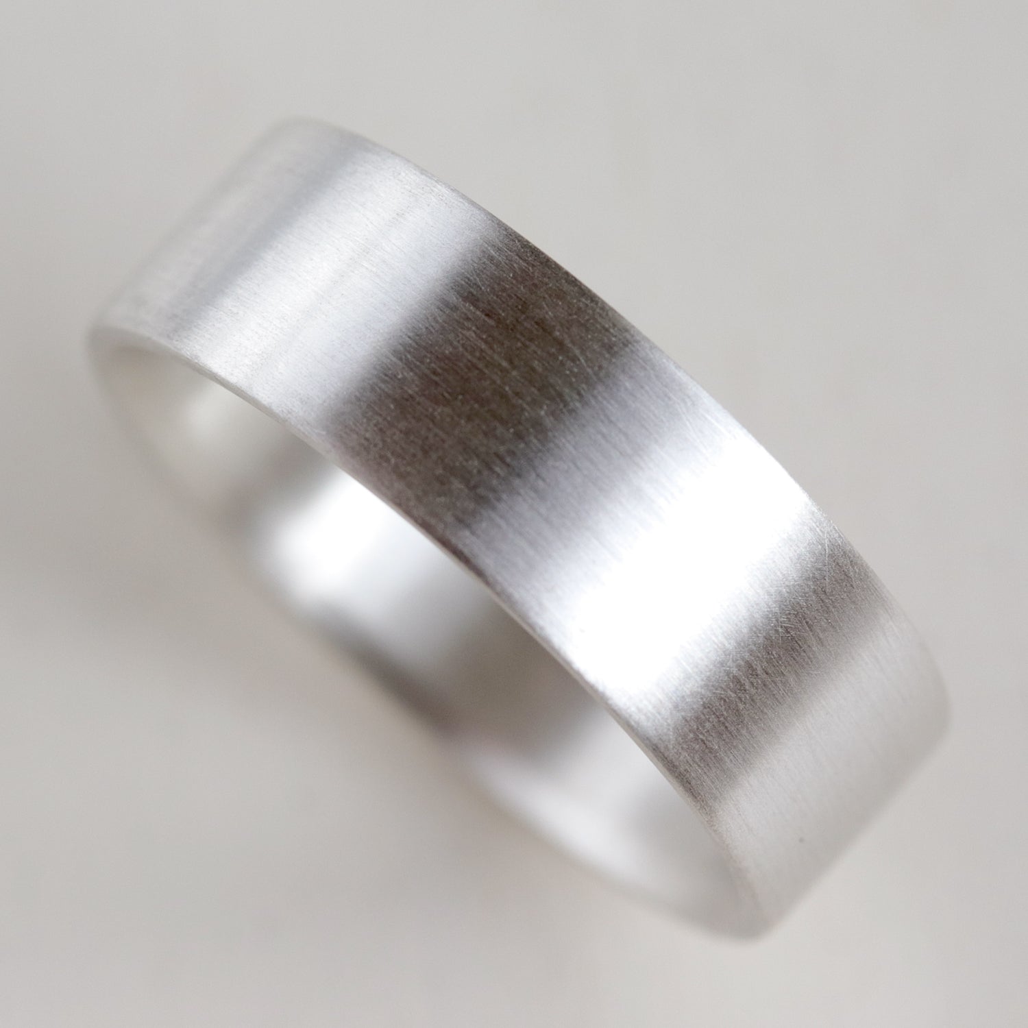 Comfort-fit Flat Silver Band