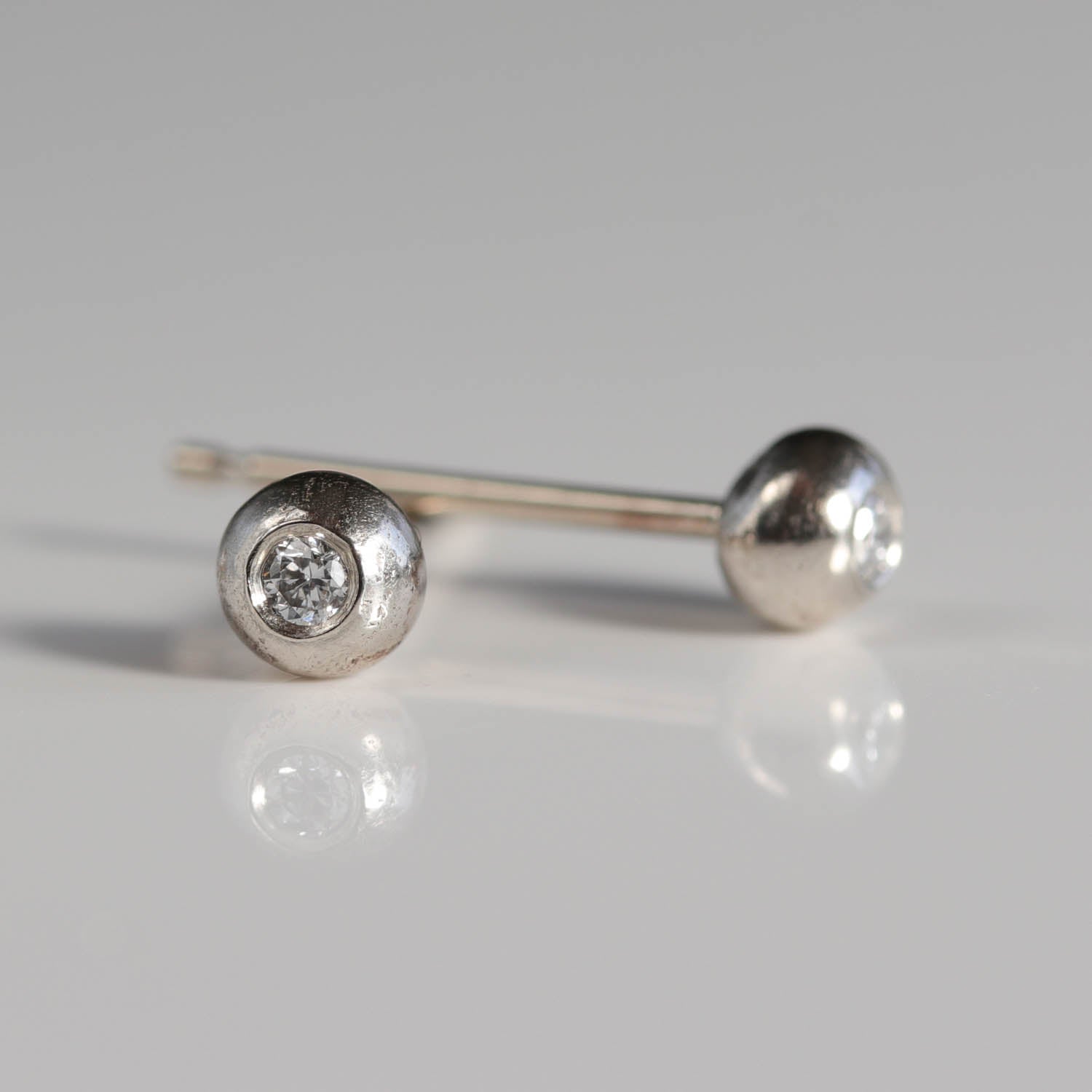 Tiny Pebble Stud Earrings