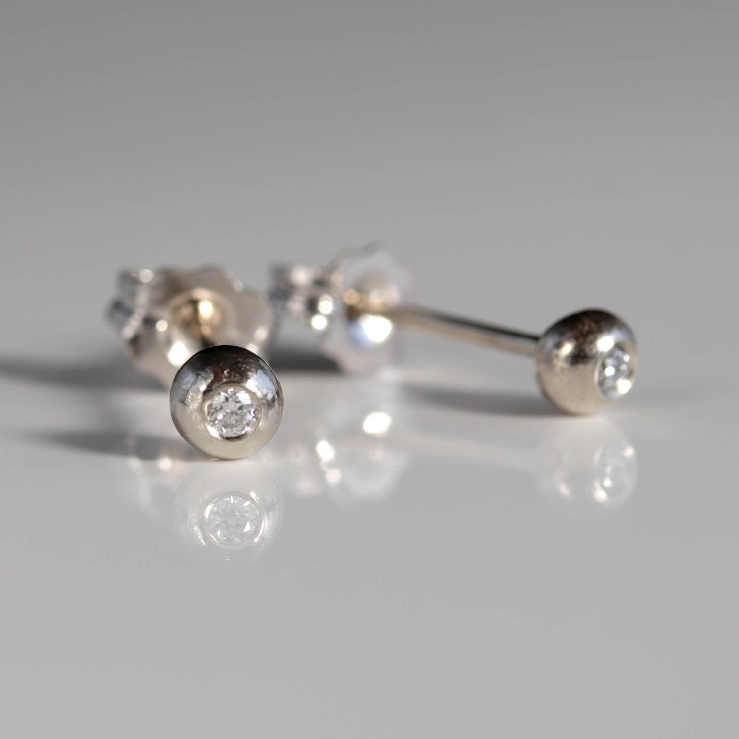 Tiny Pebble Stud Earrings