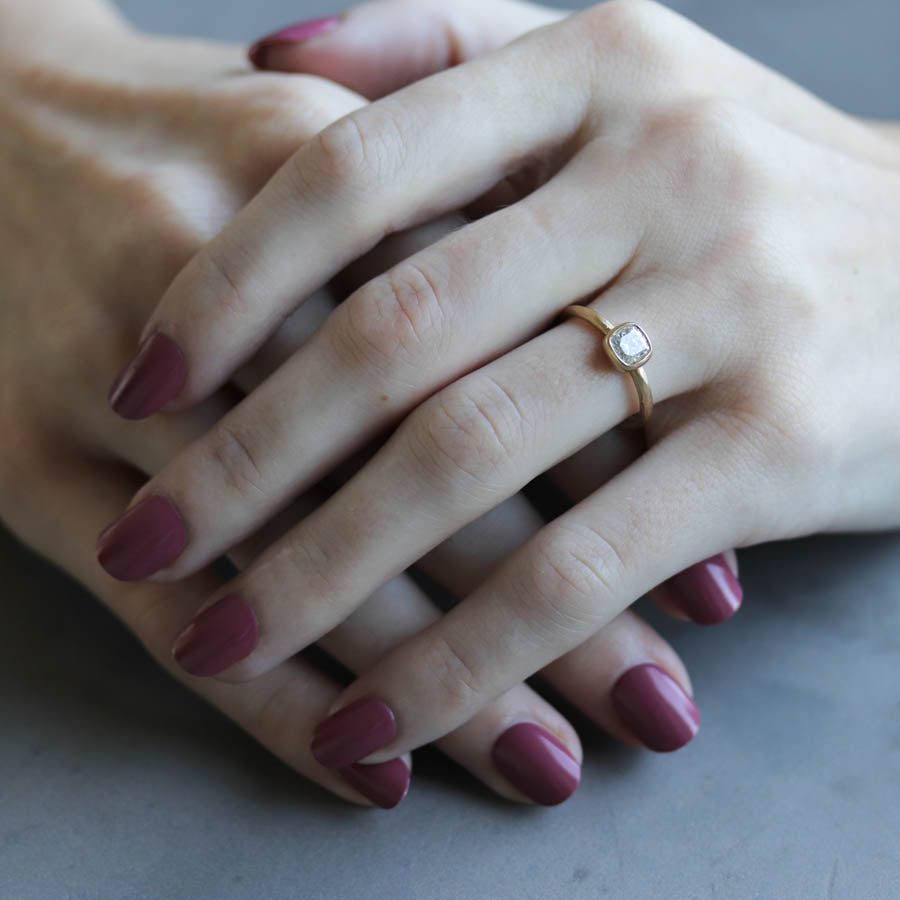 5mm Rustic Cushion Solitaire