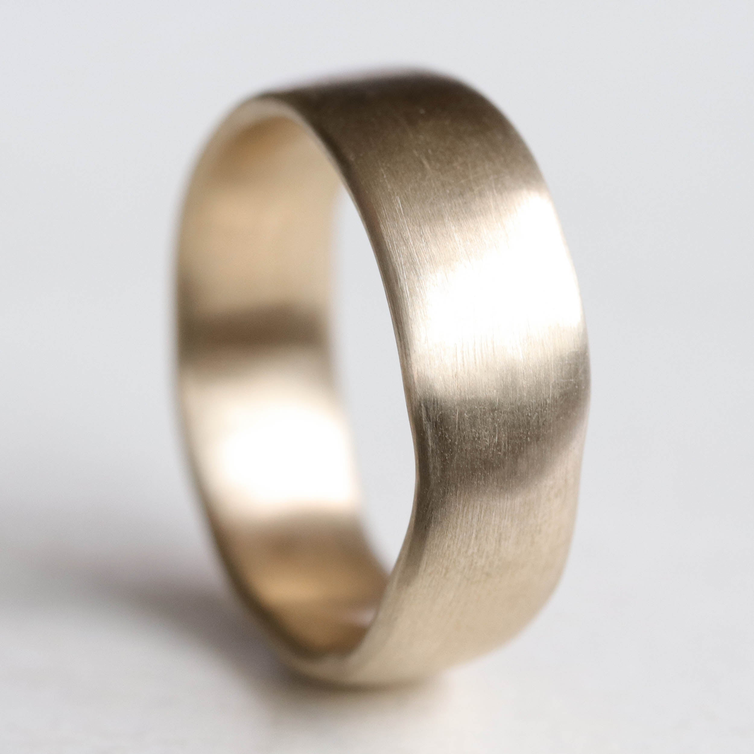 Wide Sculpted Stacking Ring, Alternative Wedding Band - Aide-mémoire Jewelry