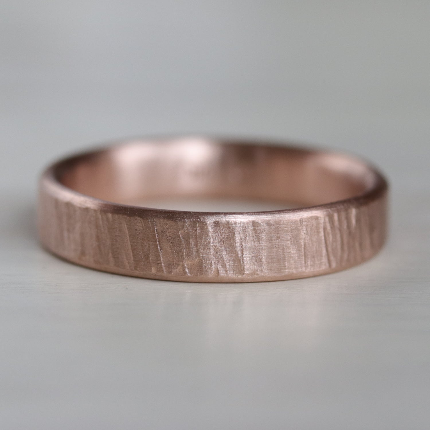 Wide Edgeless Wood Textured Band •