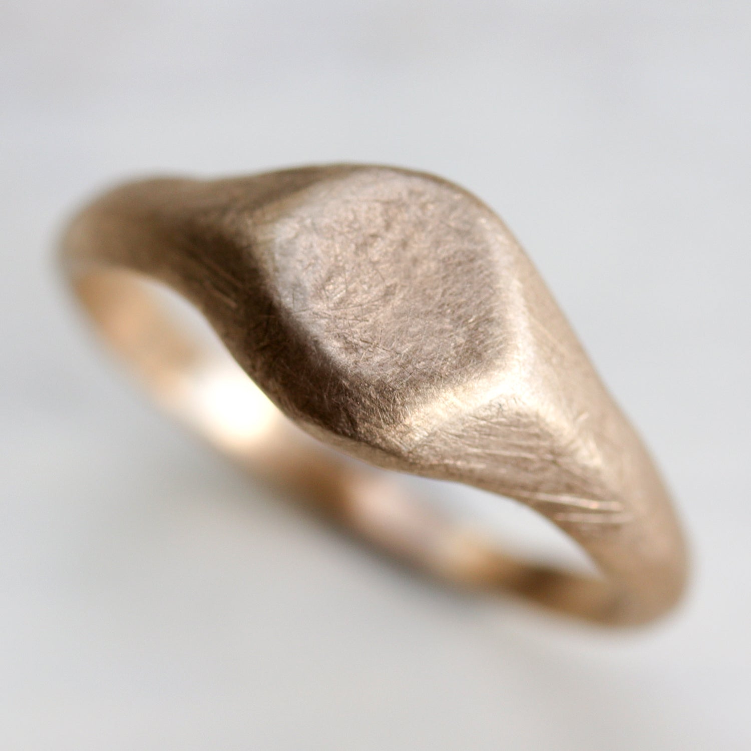 Small Ancient Texture Signet Ring •