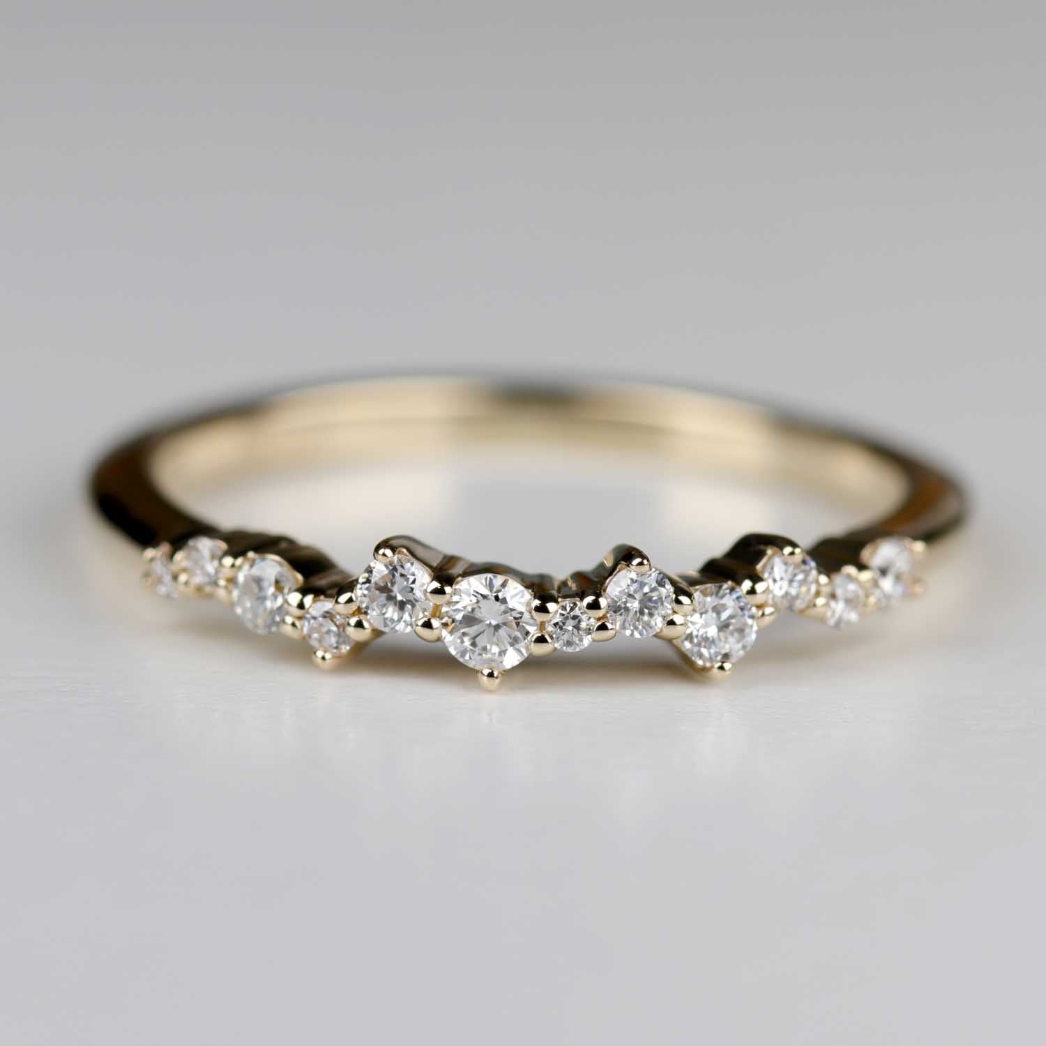 Cluster Wedding Band