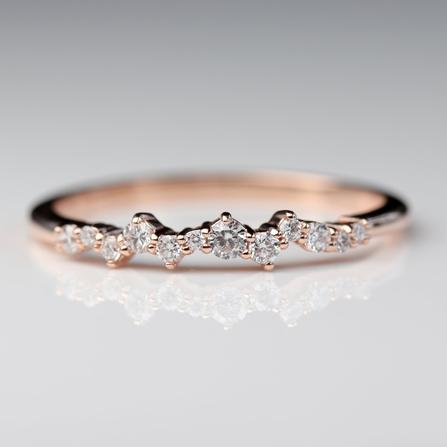 Lab-grown Diamond Cluster Ring in Rose Gold