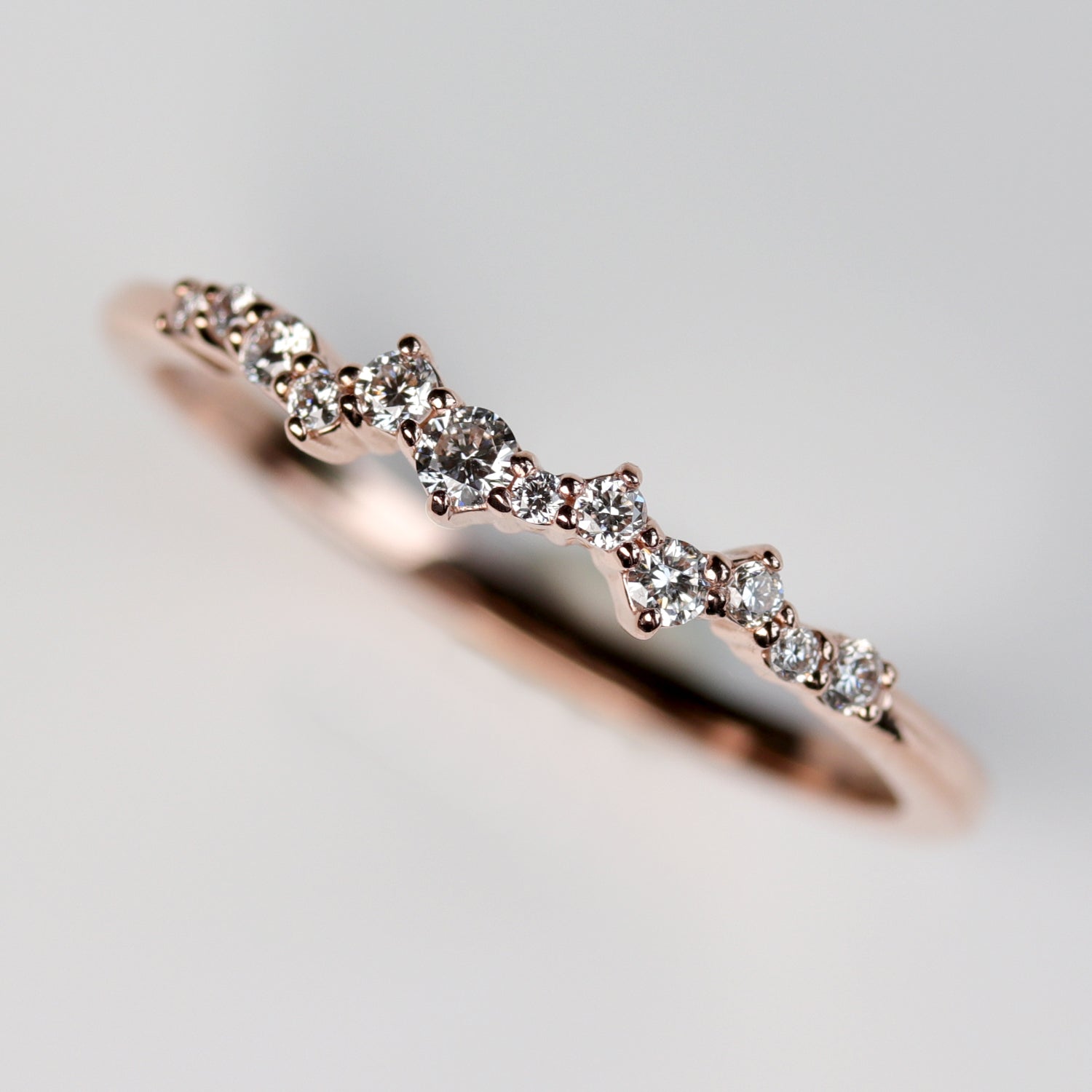 Lab-grown Diamond Cluster Ring in Rose Gold